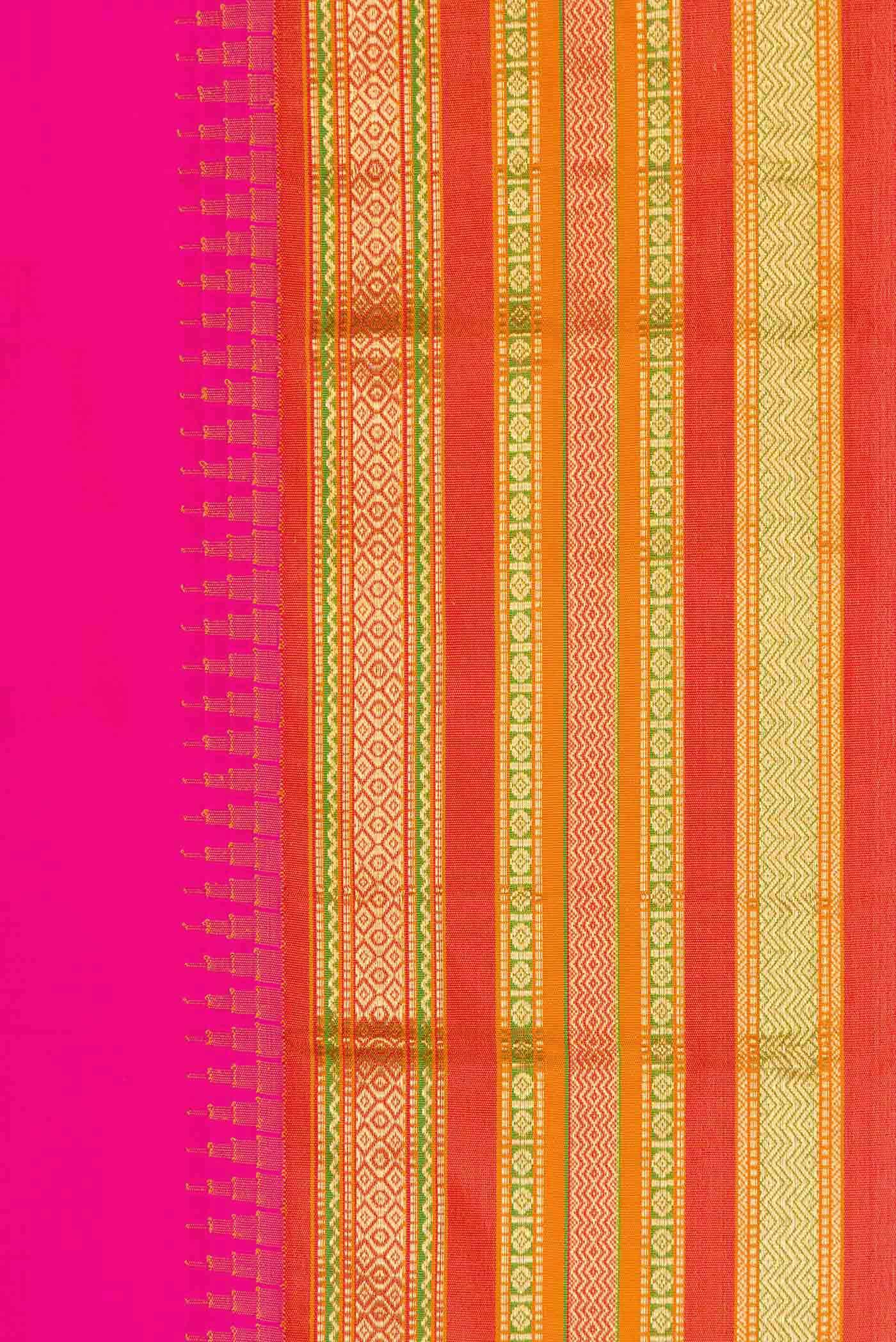 Pink Dual Tone Kanchipuram Silk Saree