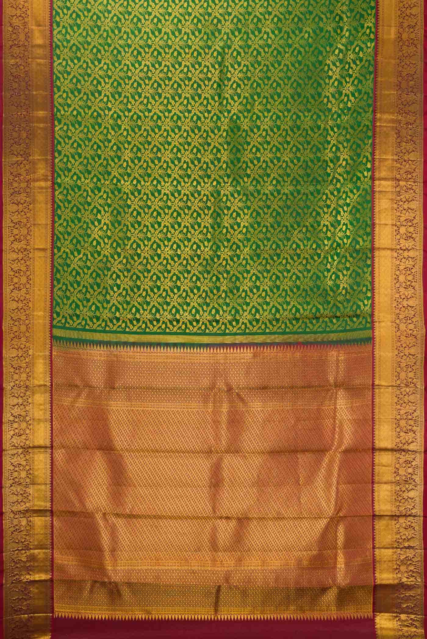 Green Dual Tone Kanchipuram Silk Saree