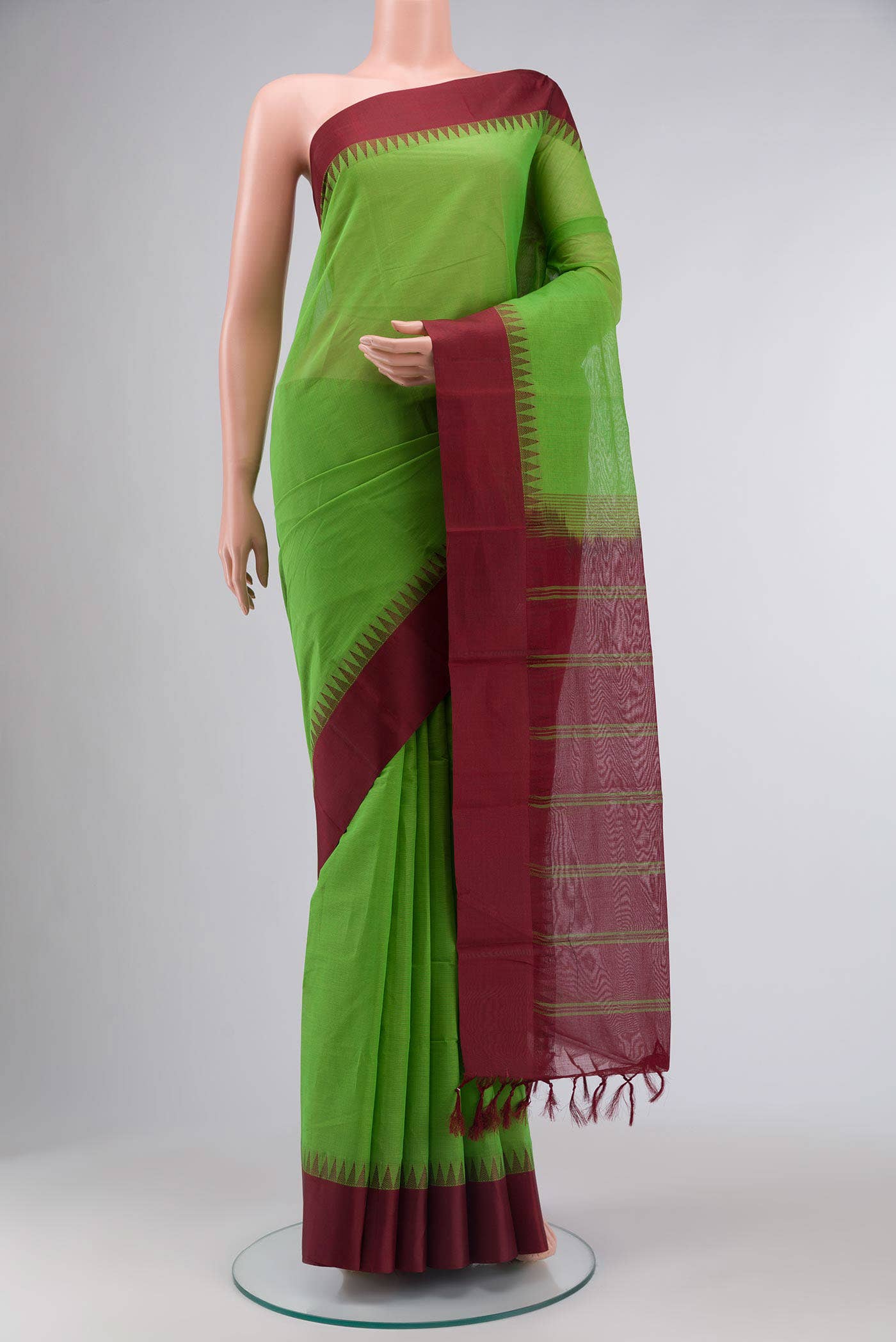 Green Kanchi Cotton Saree