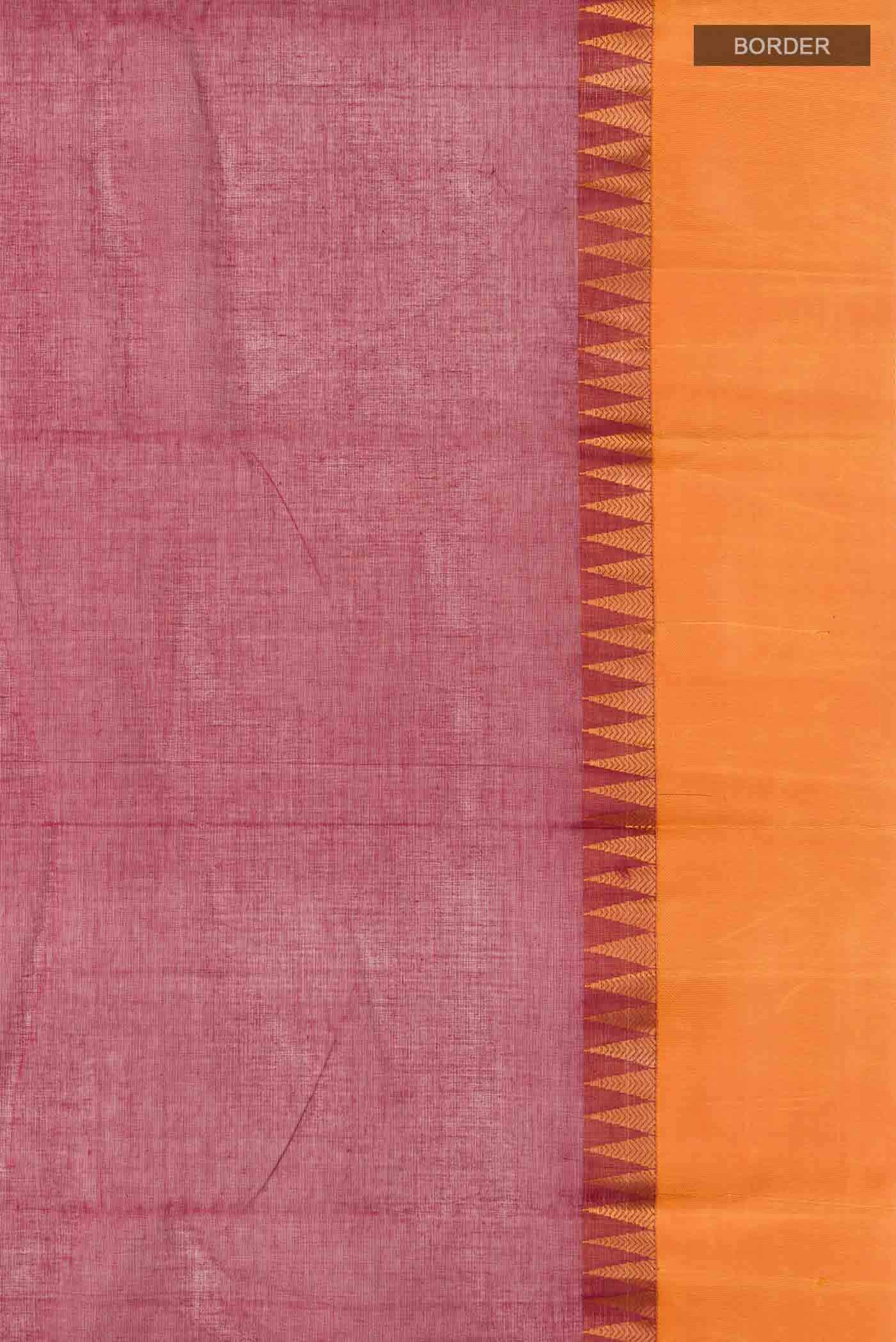 Maroon Kanchi Cotton Saree
