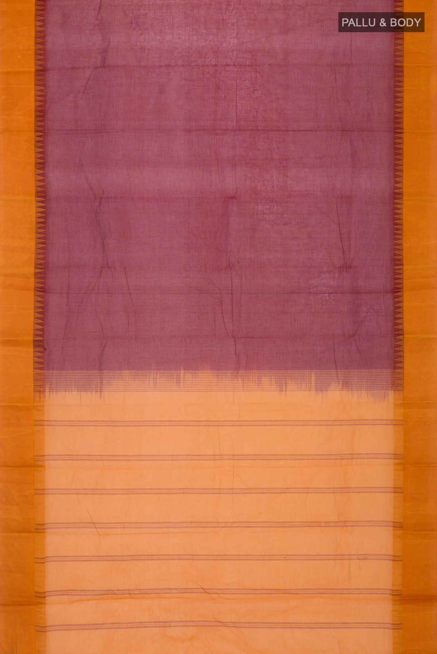 Maroon Kanchi Cotton Saree