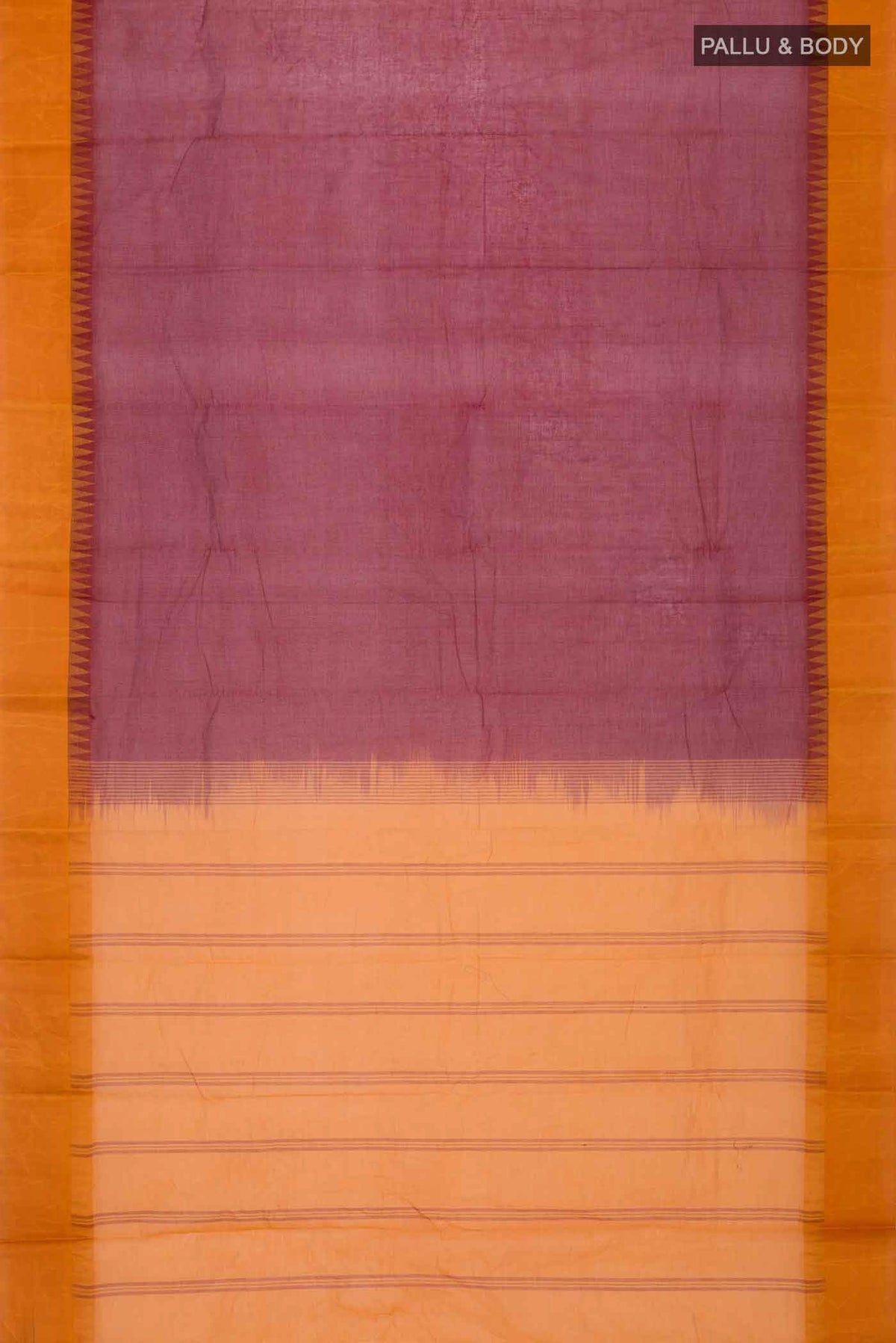 Maroon Kanchi Cotton Saree