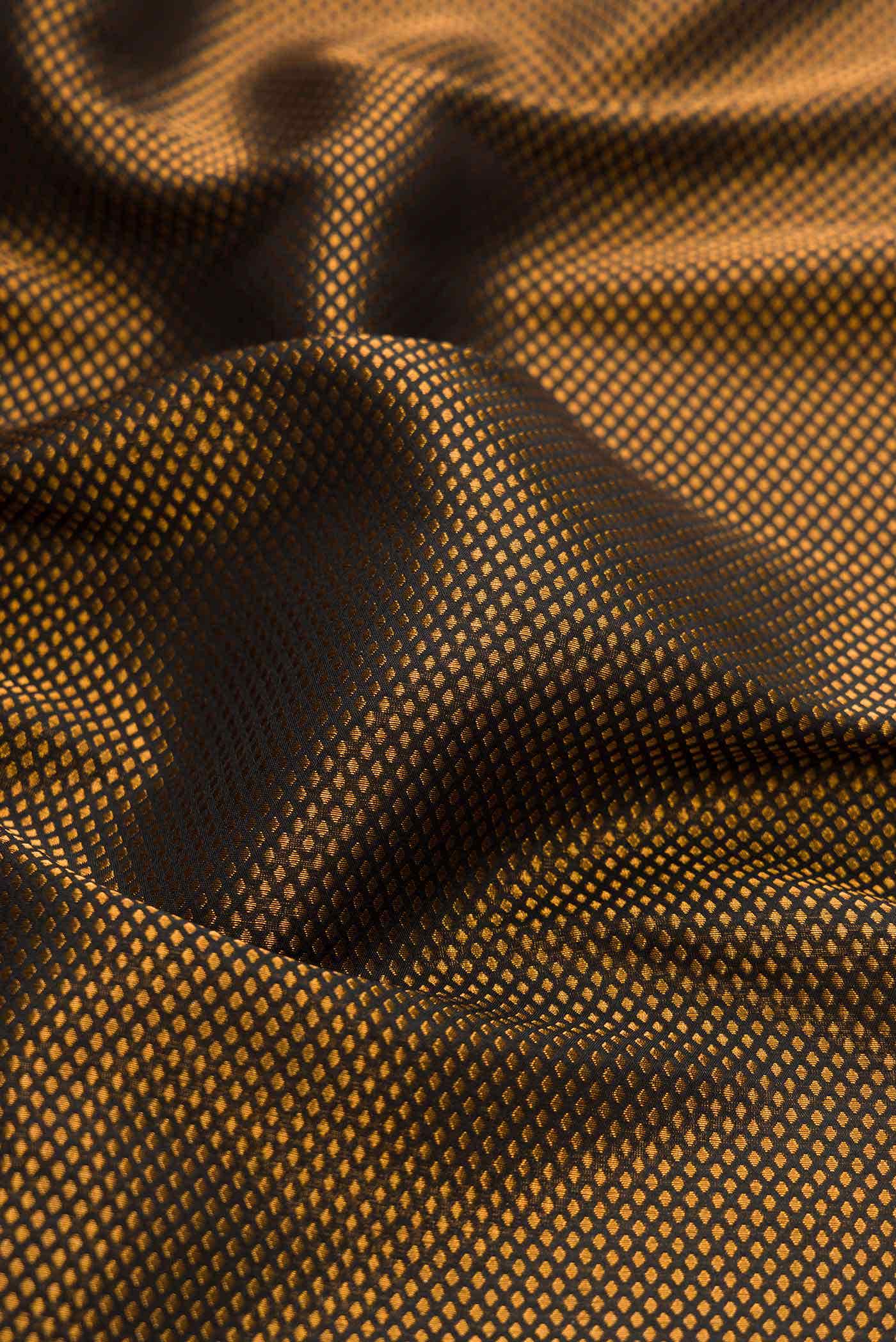 Black Dual Tone Blended Banarasi Silk Saree