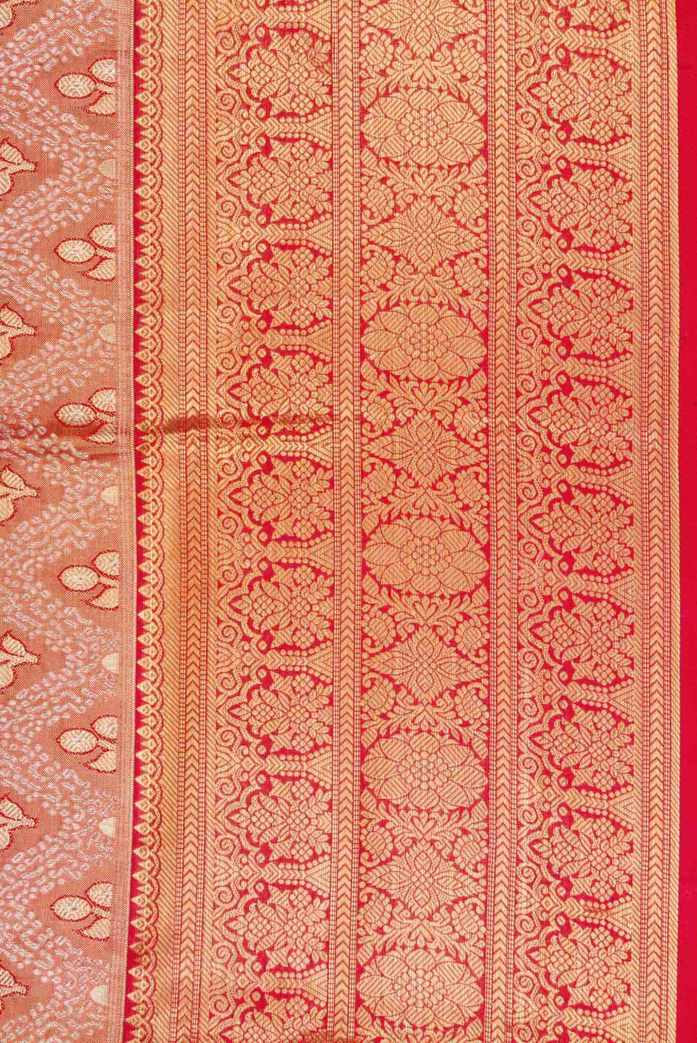 Dark Pink Dual Tone Kanchipuram Tissue Silk Saree