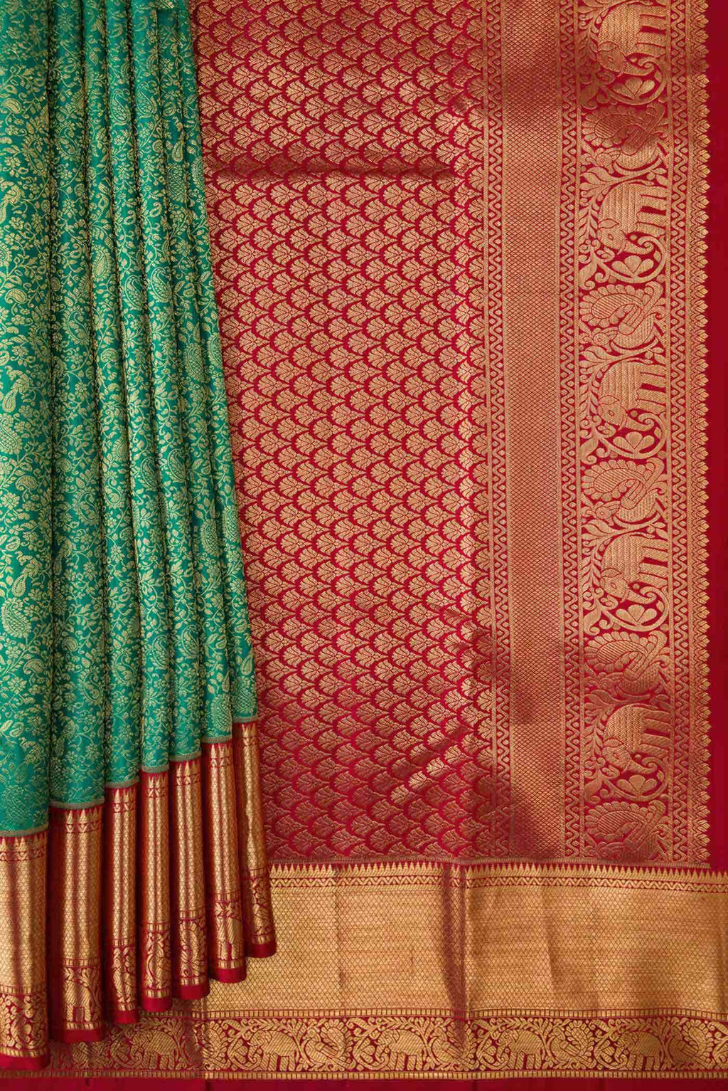 Green Kanchipuram Silk Saree