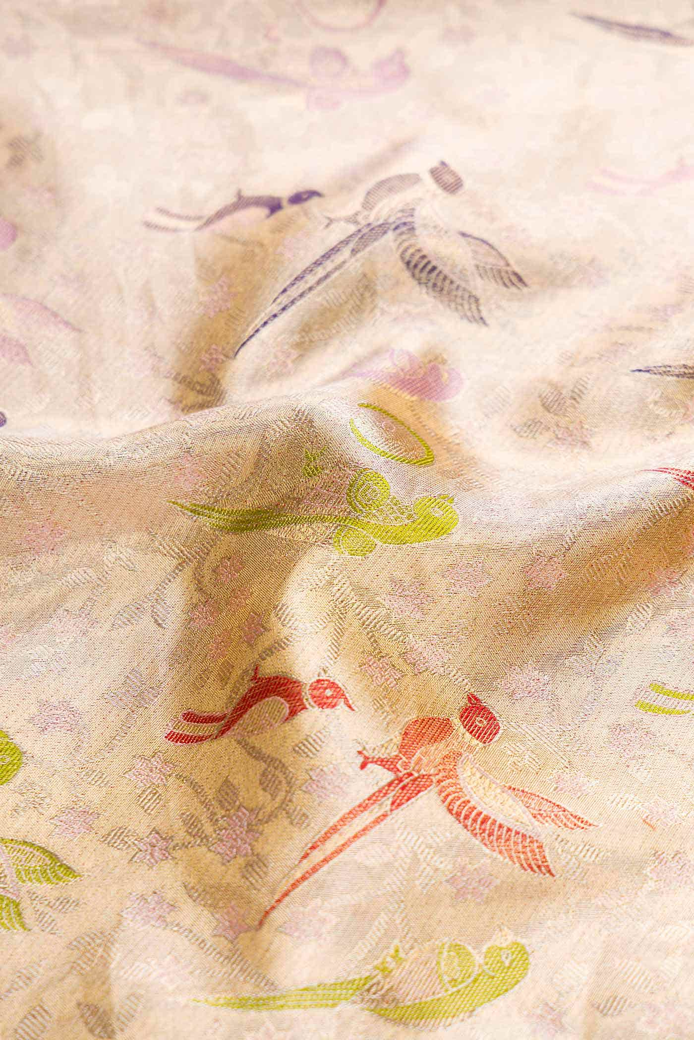 Gold Dual Tone Kanchipuram Tissue Silk Saree