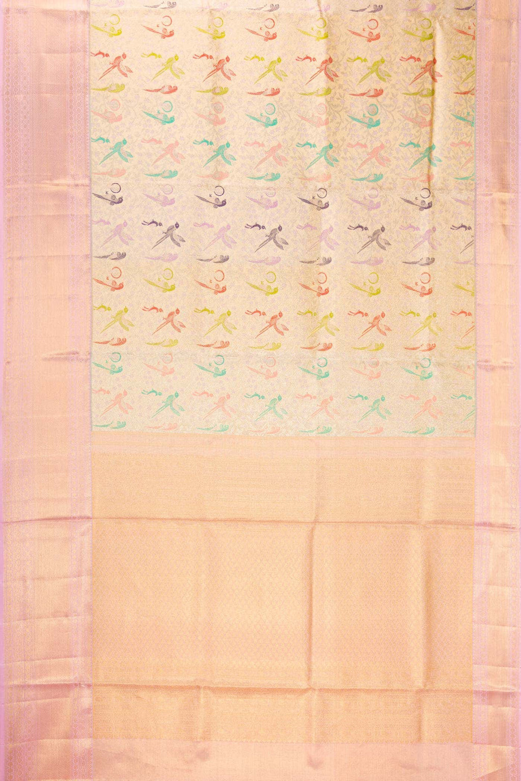 Gold Dual Tone Kanchipuram Tissue Silk Saree