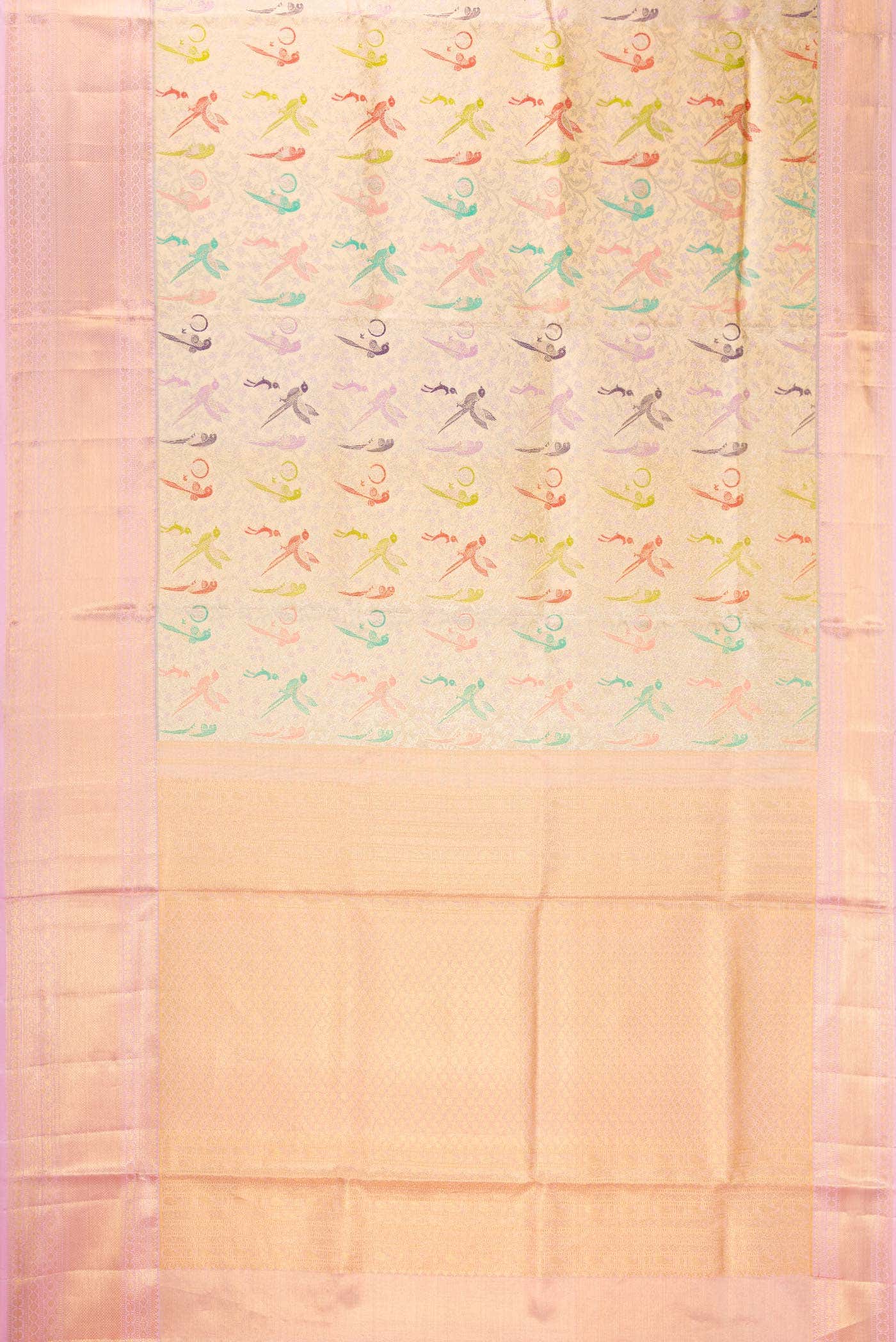 Gold Dual Tone Kanchipuram Tissue Silk Saree