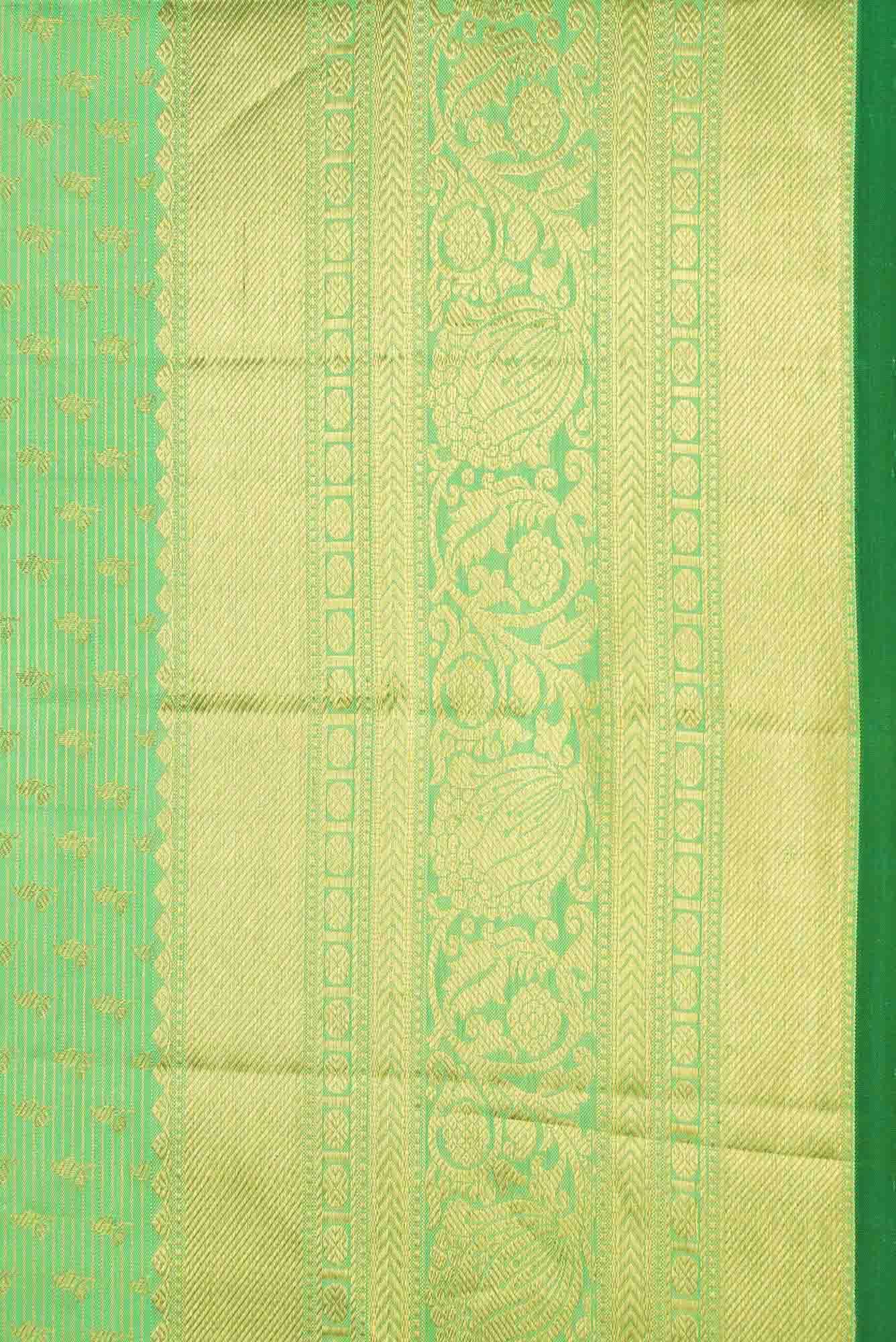 Sea Green Dual Tone Kanchipuram Silk Saree