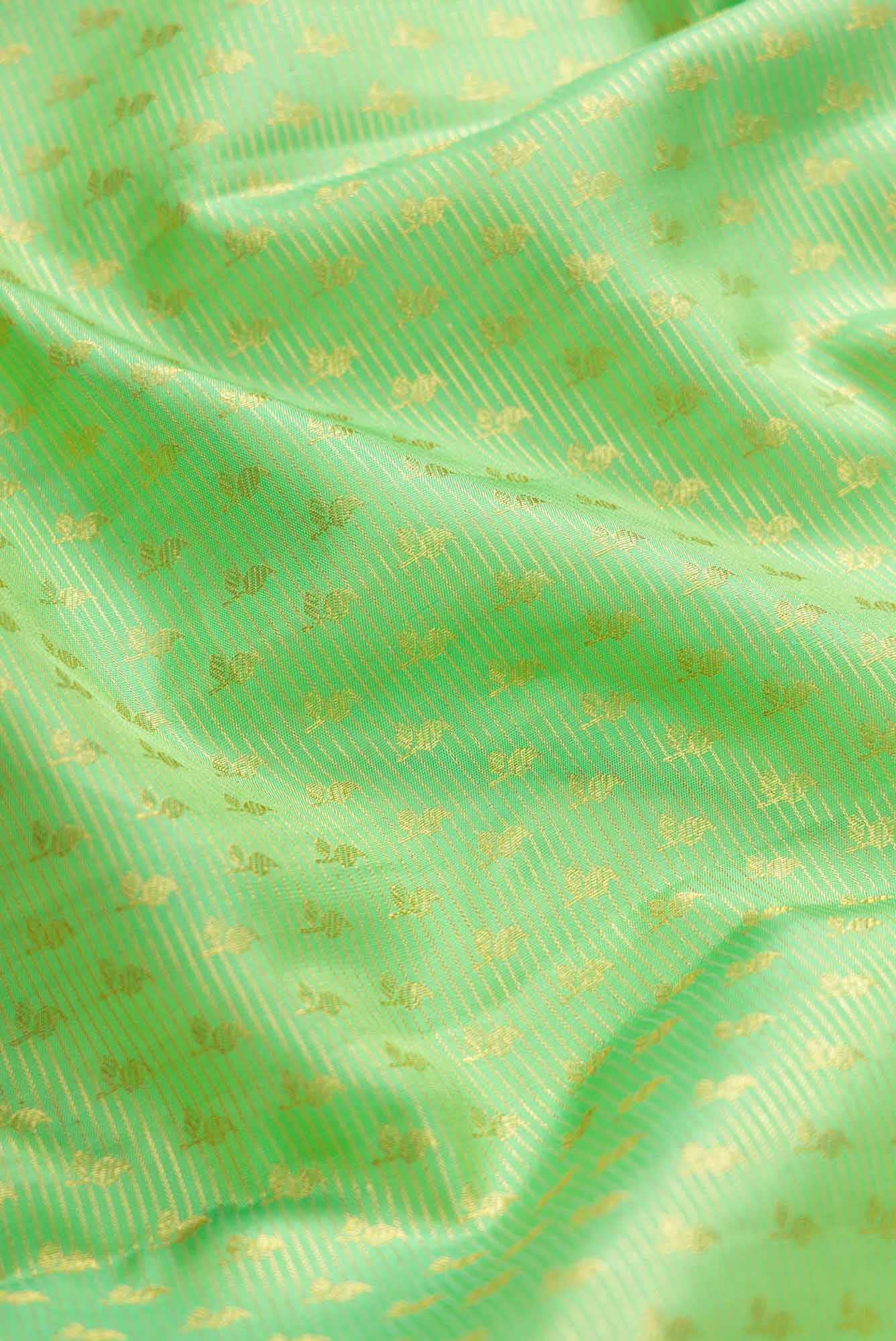 Sea Green Dual Tone Kanchipuram Silk Saree