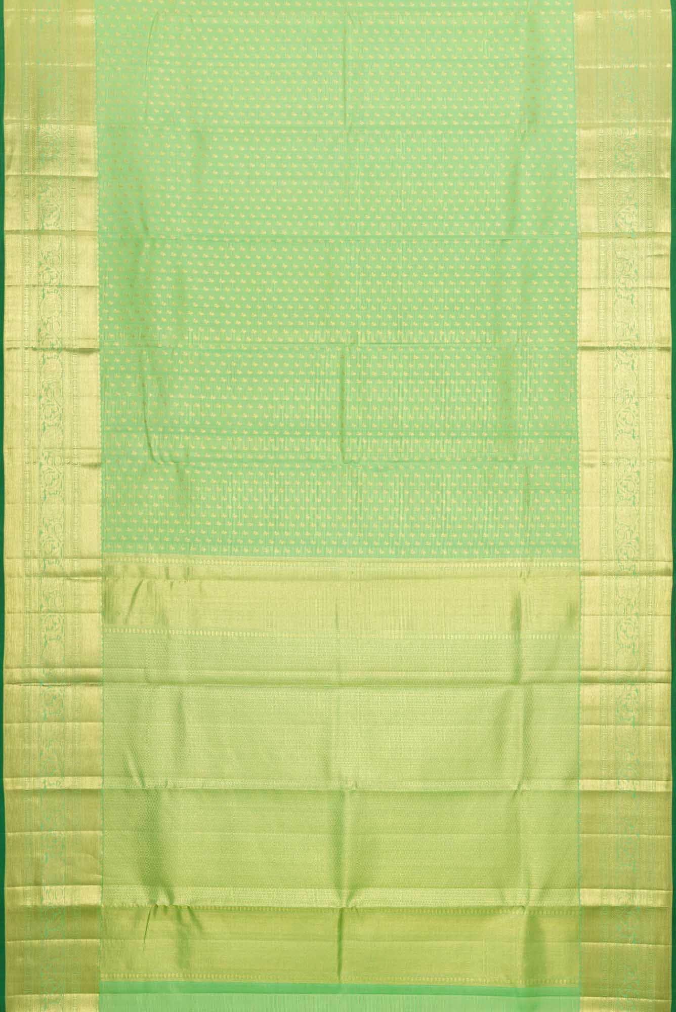 Sea Green Dual Tone Kanchipuram Silk Saree