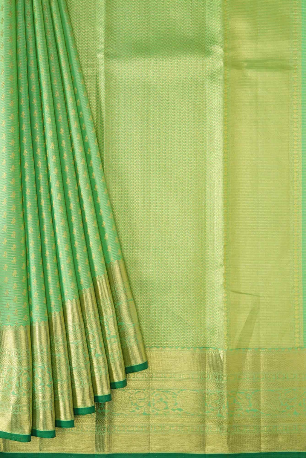 Sea Green Dual Tone Kanchipuram Silk Saree