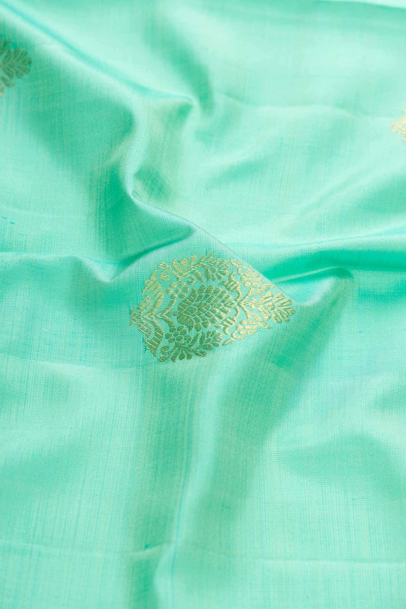 Sea Green Dual Tone Kanchipuram Silk Saree