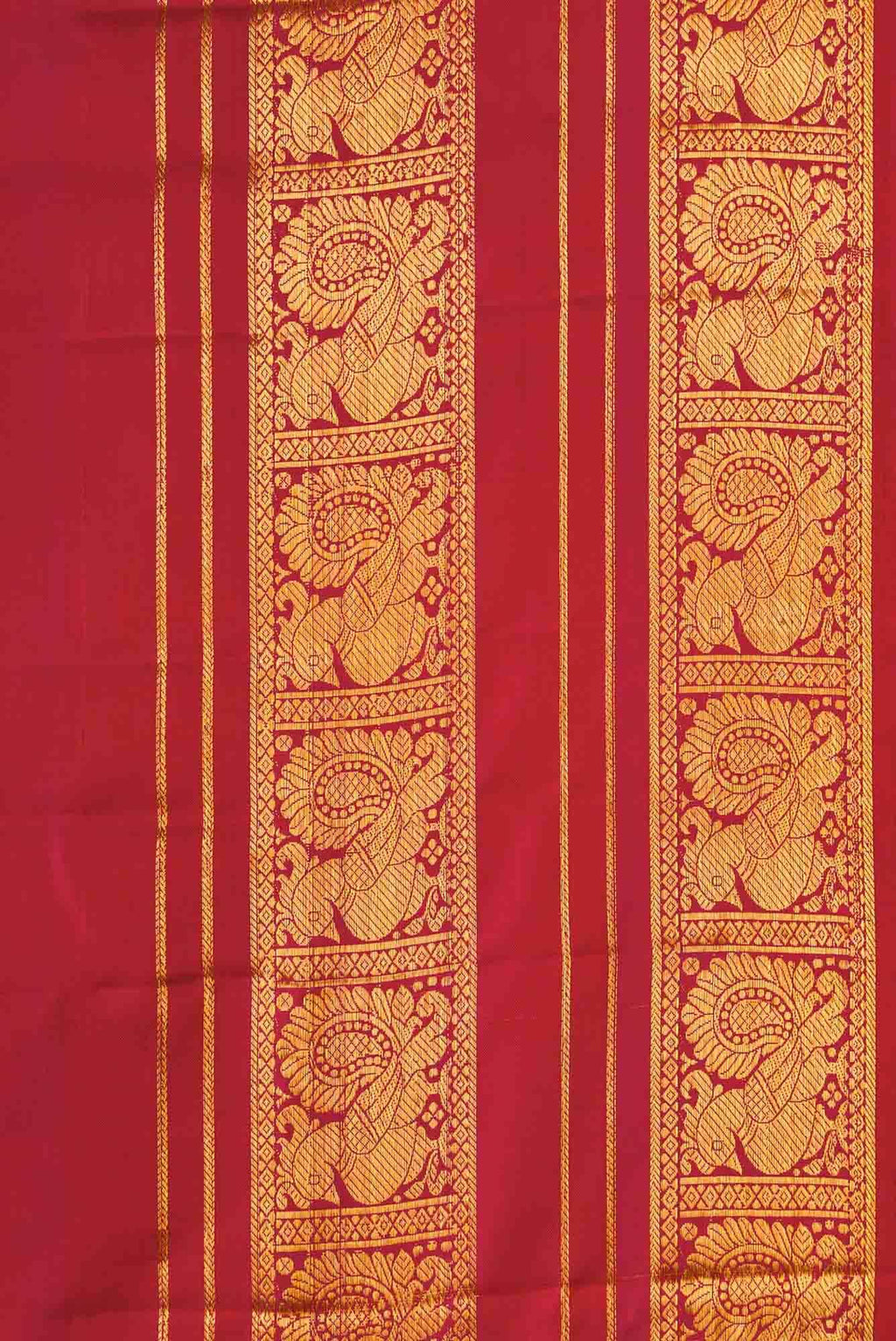 Dark Pink Dual Tone Kanchipuram Silk Saree