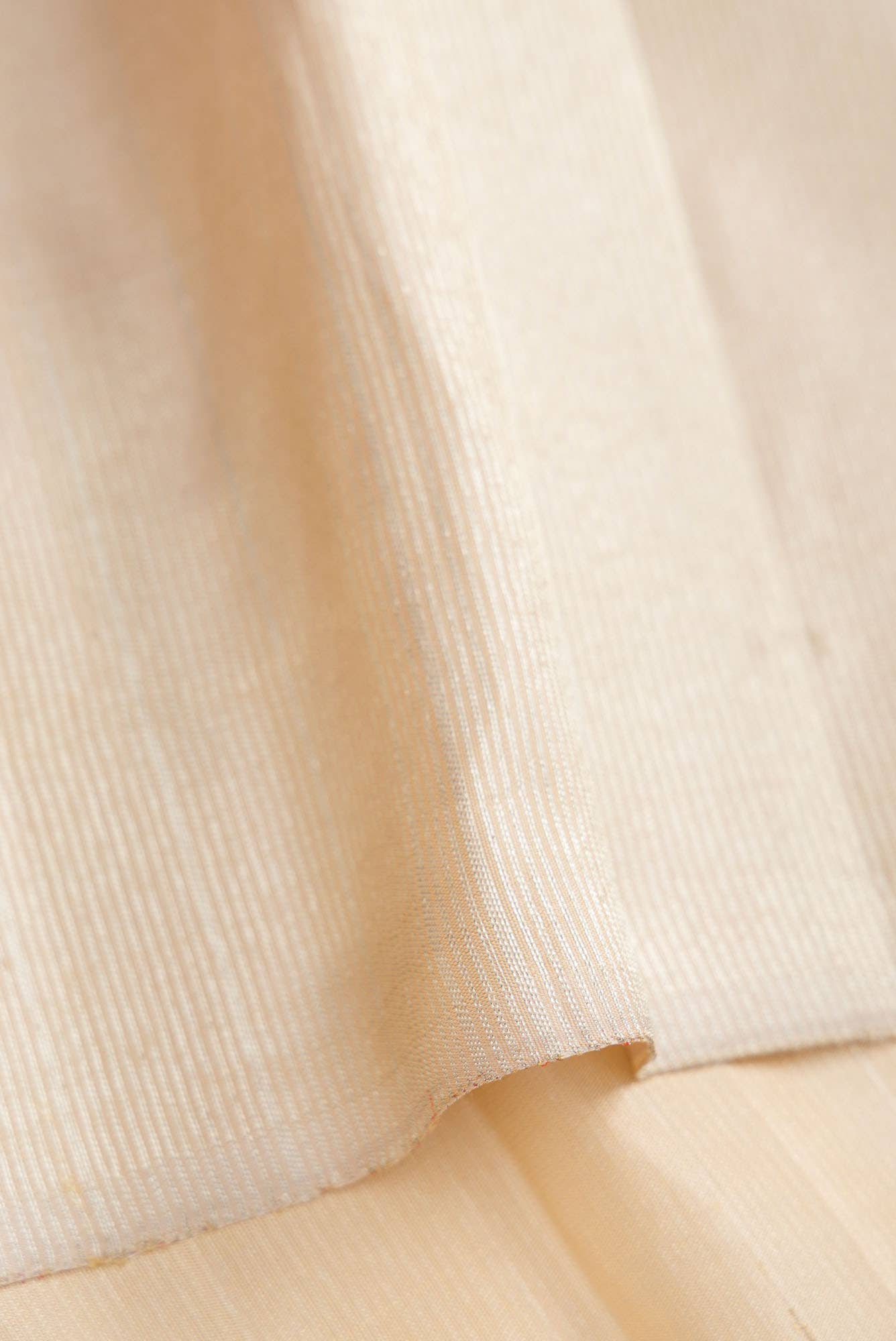 Beige Dual Tone Kanchipuram Tissue Silk Saree
