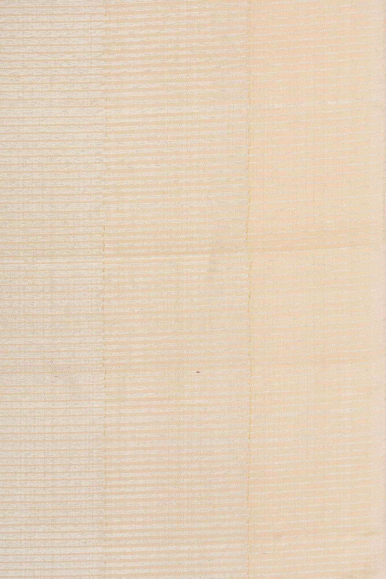 Beige Dual Tone Kanchipuram Tissue Silk Saree