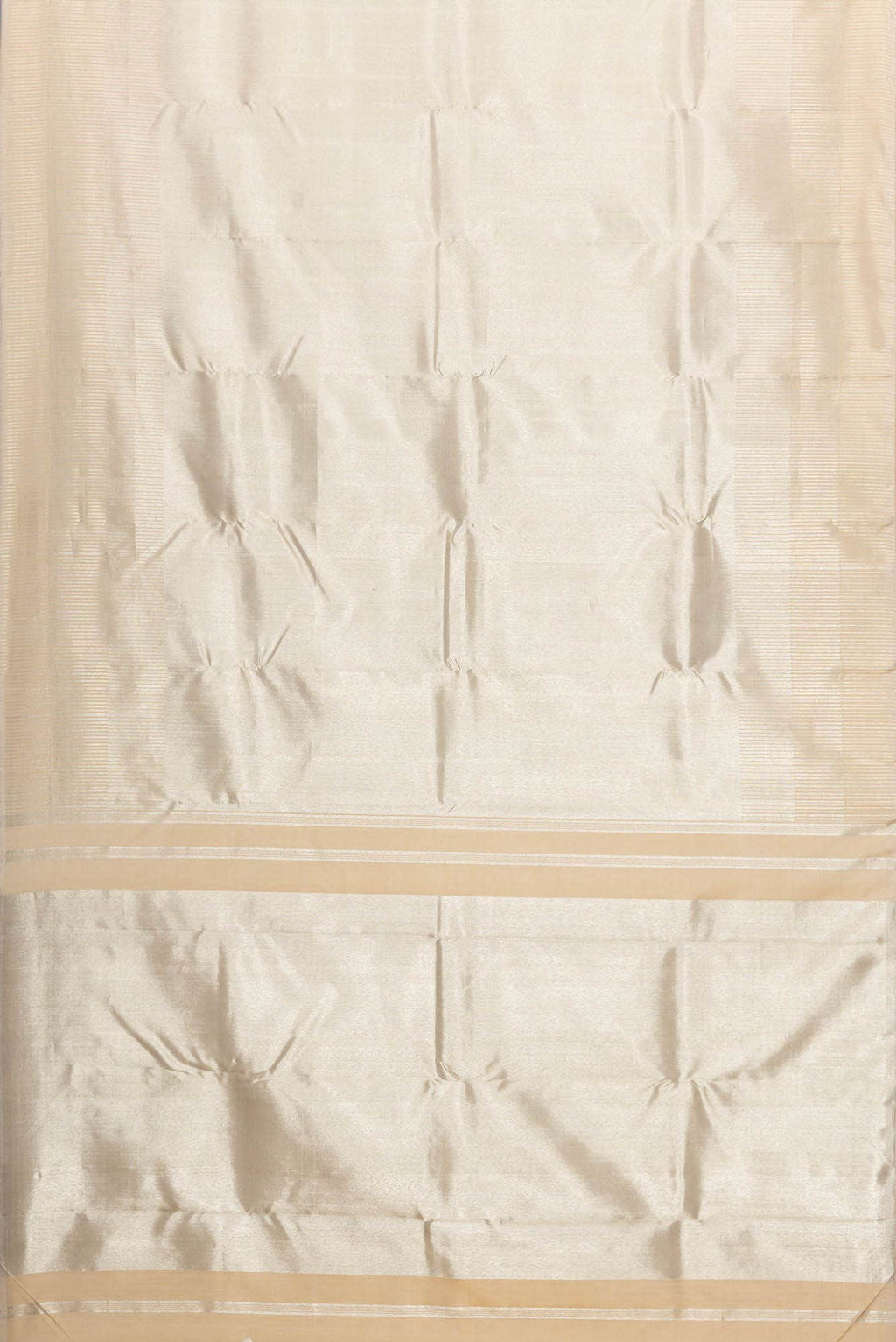 Beige Dual Tone Kanchipuram Tissue Silk Saree