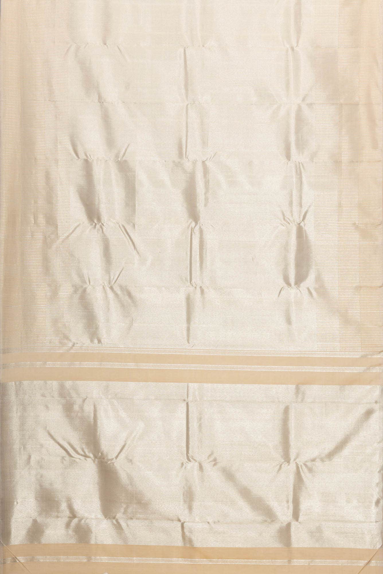 Beige Dual Tone Kanchipuram Tissue Silk Saree