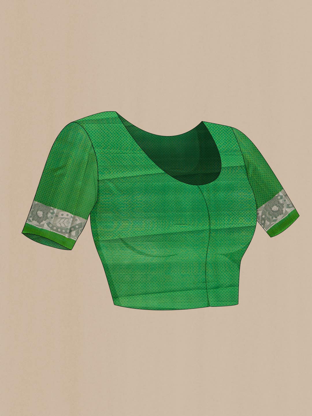 Bottle Green Dual Tone Kanchipuram Silk Saree