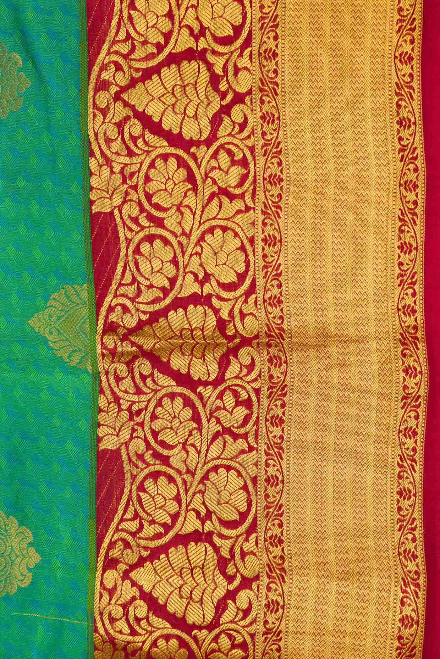 Green Dual Tone Kanchipuram Silk Saree