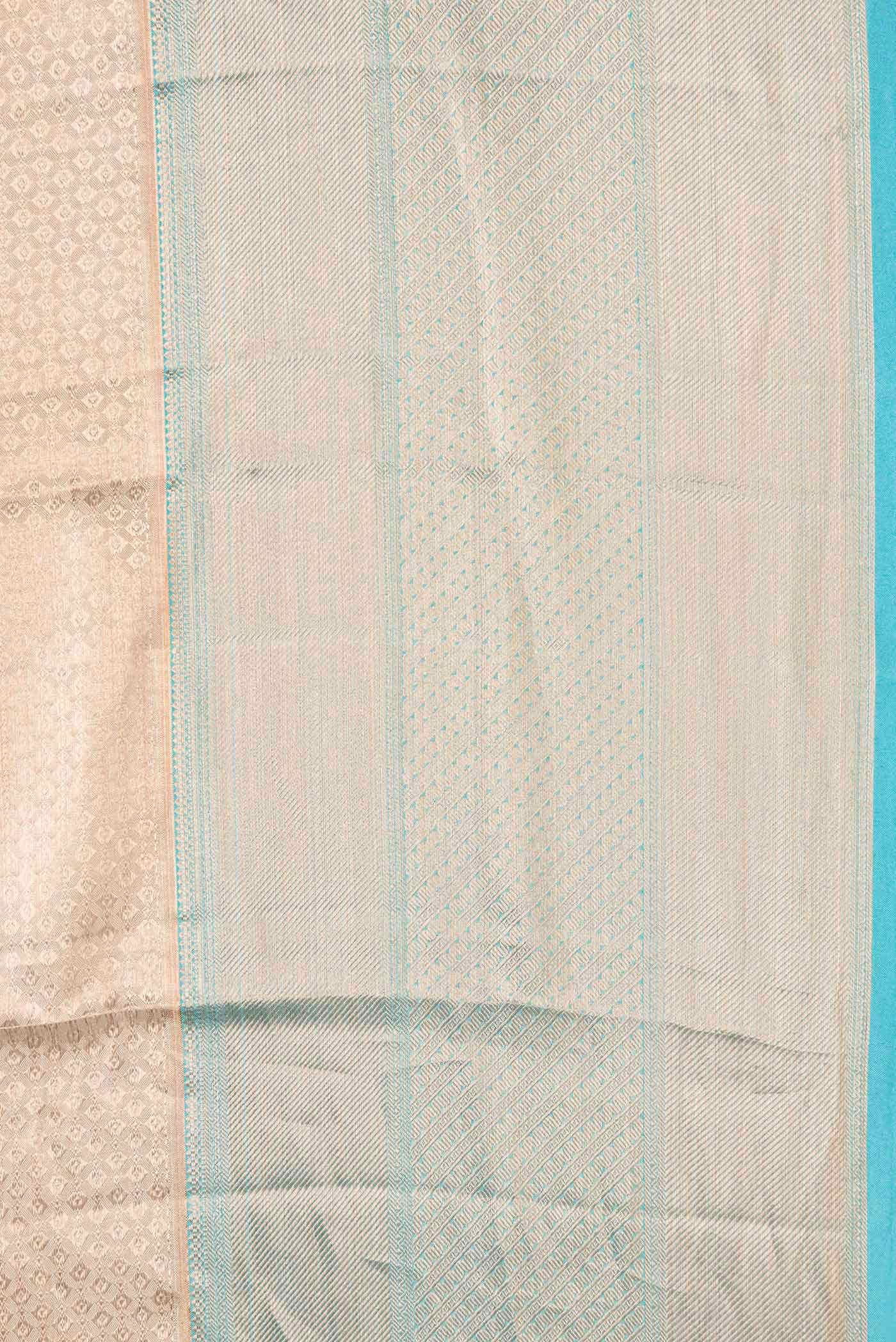Golden Peach Kanchipuram Tissue Silk Saree