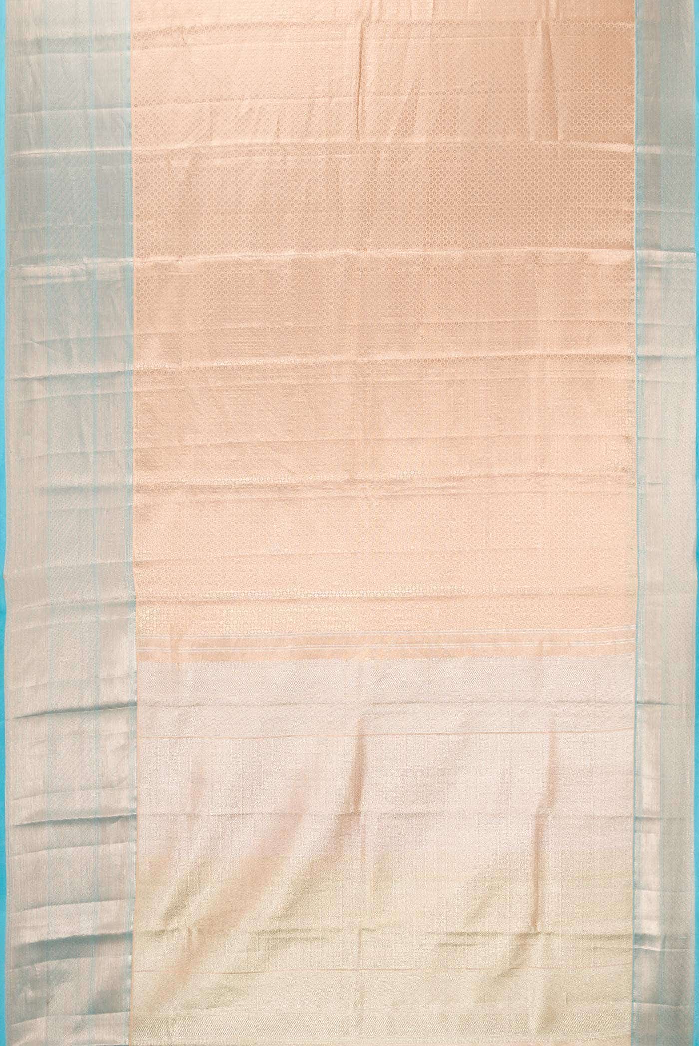 Golden Peach Kanchipuram Tissue Silk Saree