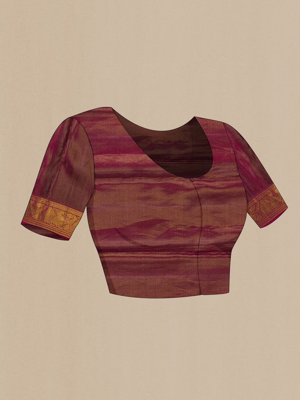Gold Dual Tone Kanchipuram Tissue Silk Saree