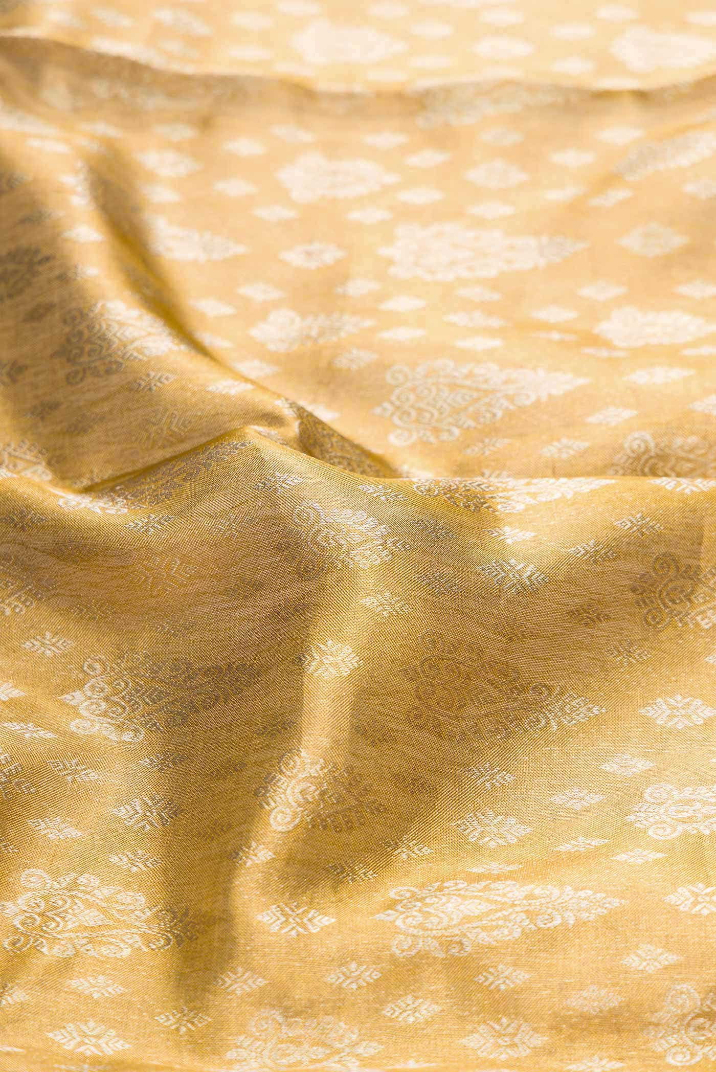 Gold Dual Tone Kanchipuram Tissue Silk Saree