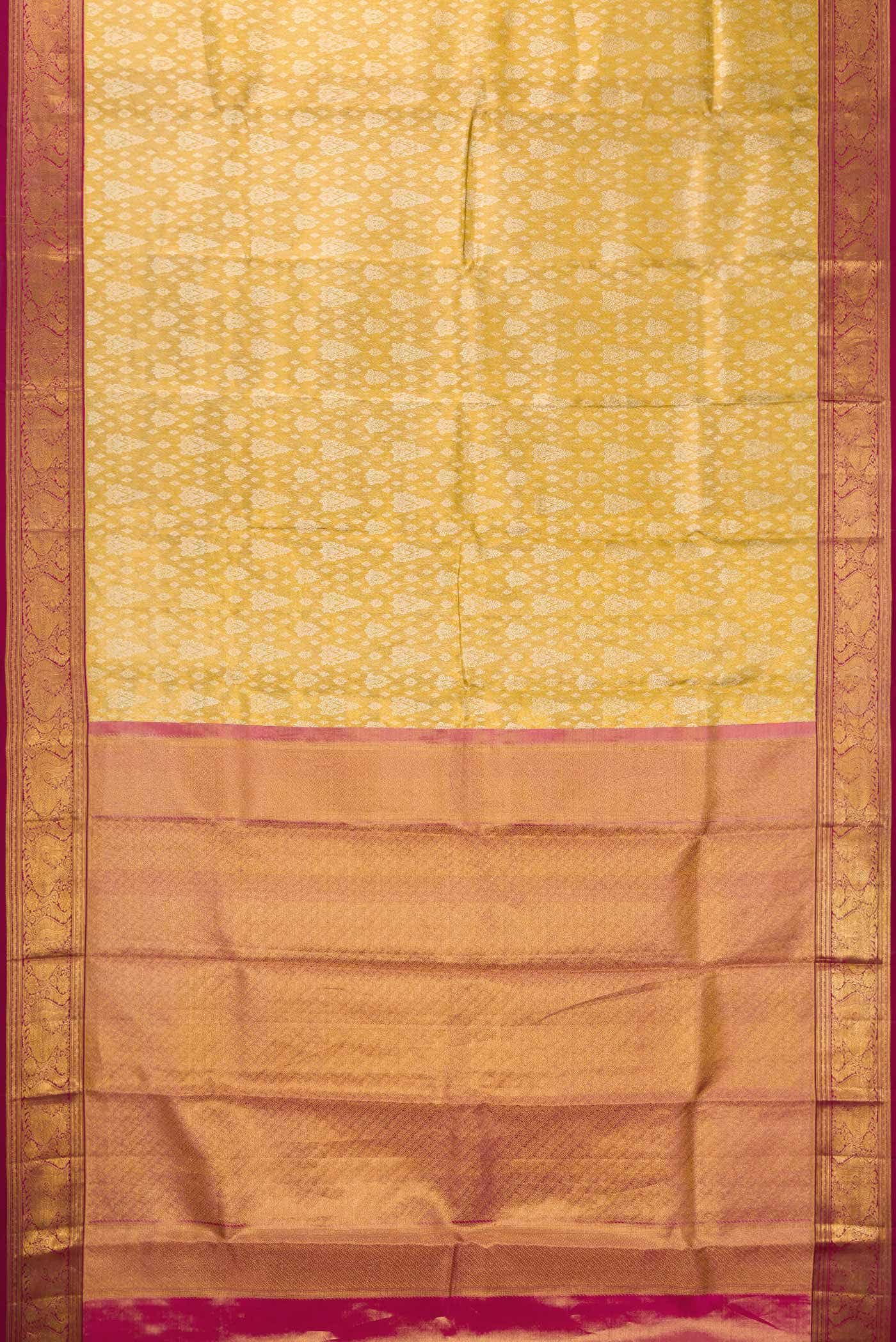 Gold Dual Tone Kanchipuram Tissue Silk Saree