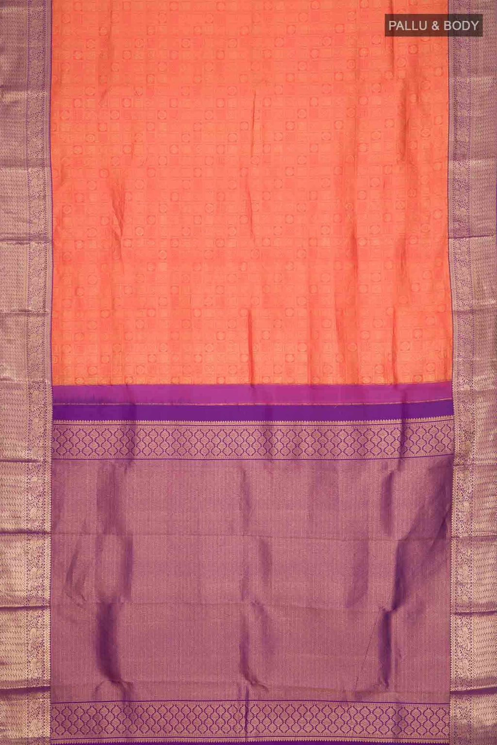 Orange Kanchipuram Silk Saree