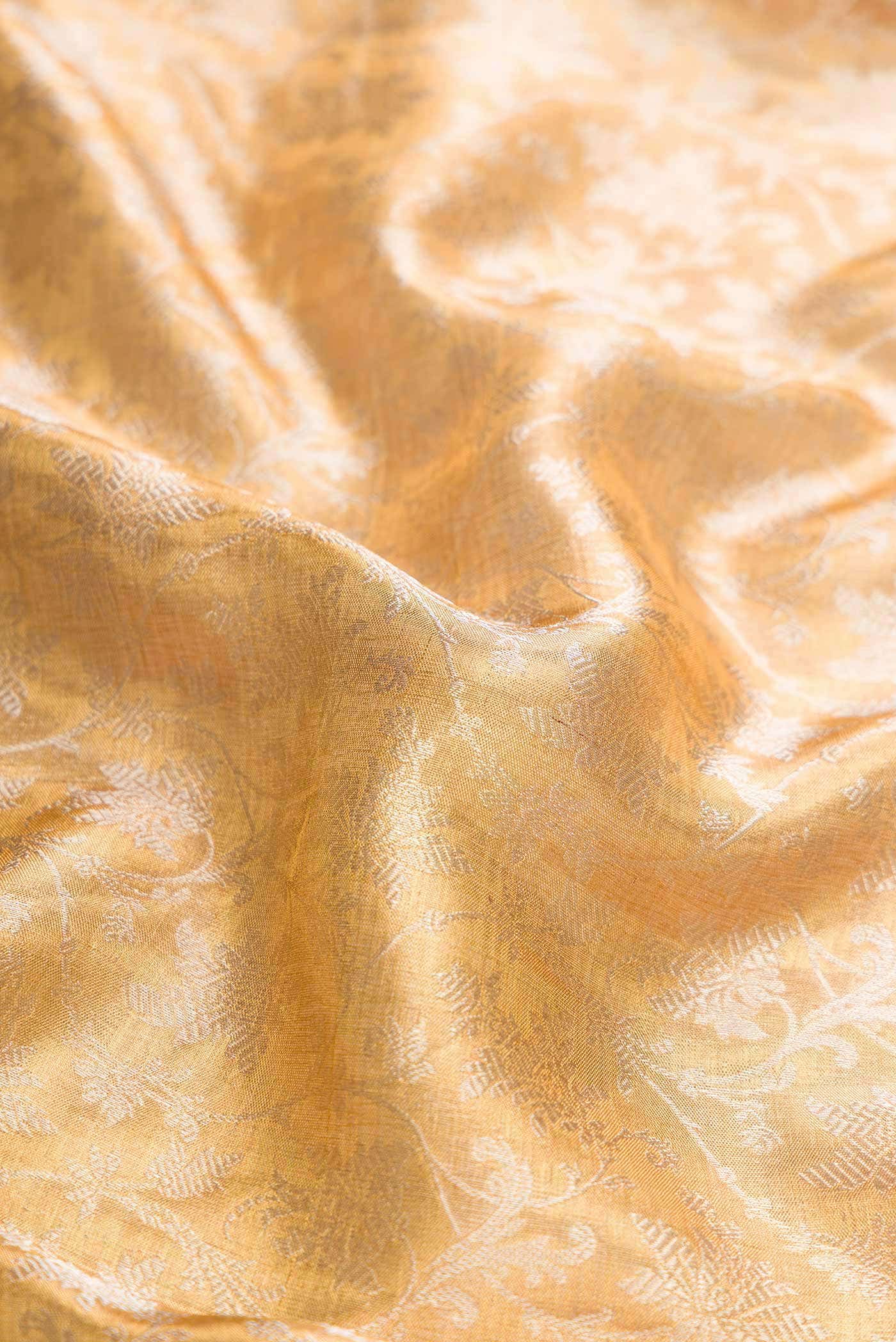 Gold Dual Tone Kanchipuram Tissue Silk Saree