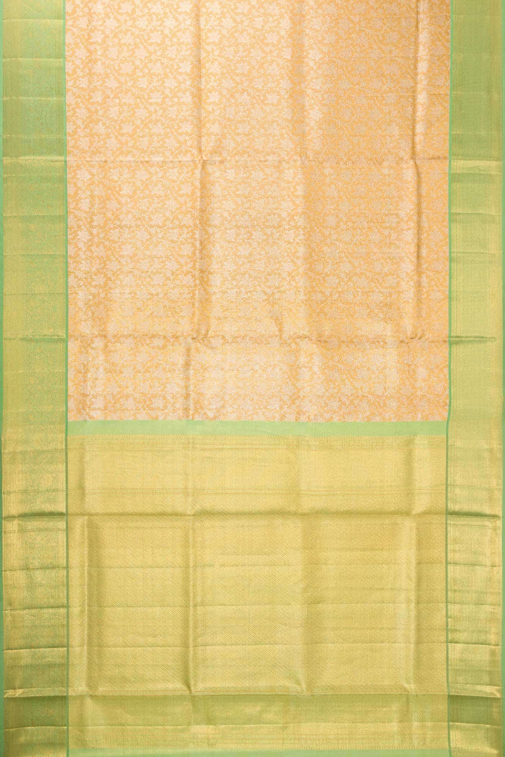 Gold Dual Tone Kanchipuram Tissue Silk Saree
