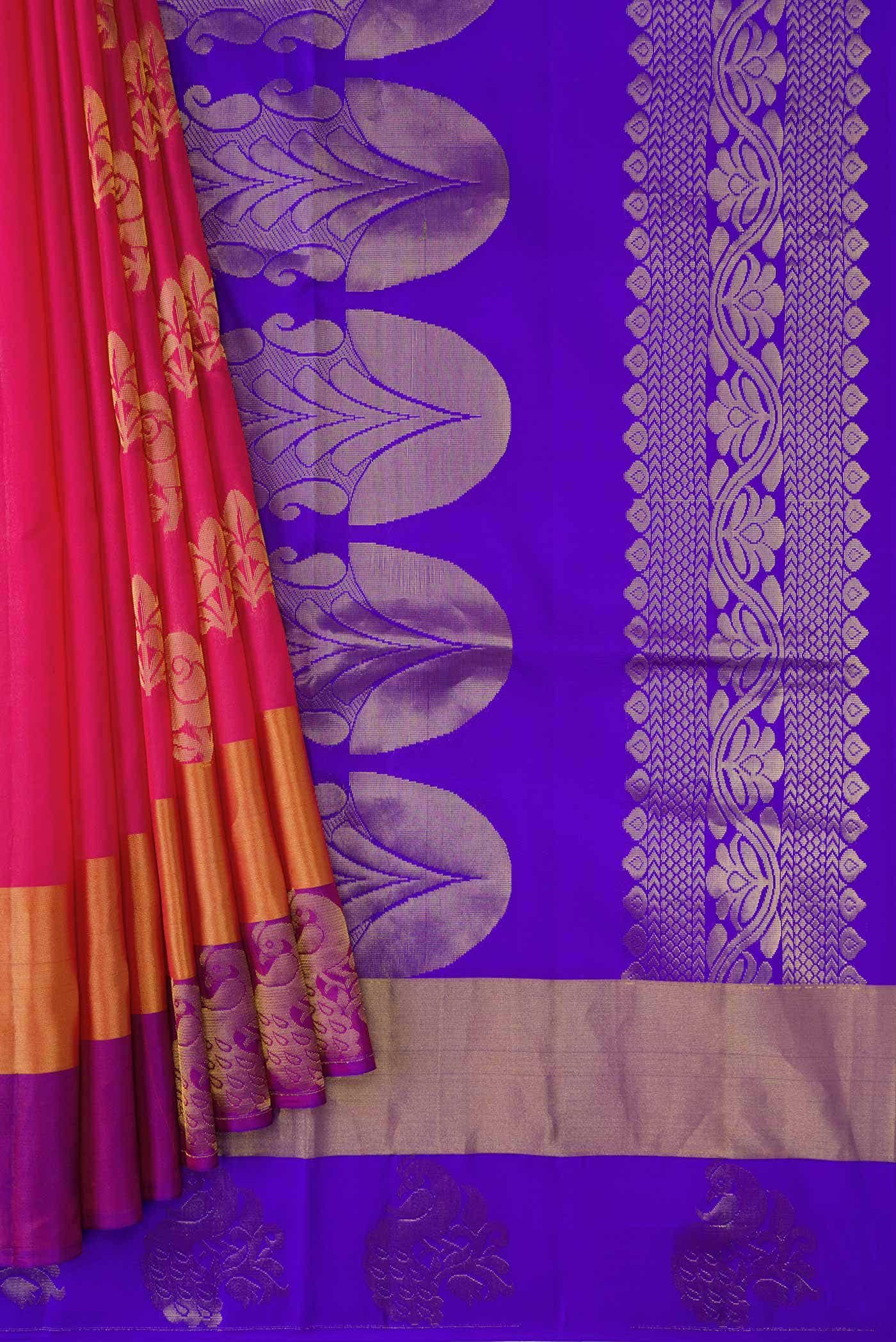 Dark Pink Soft Silk Saree