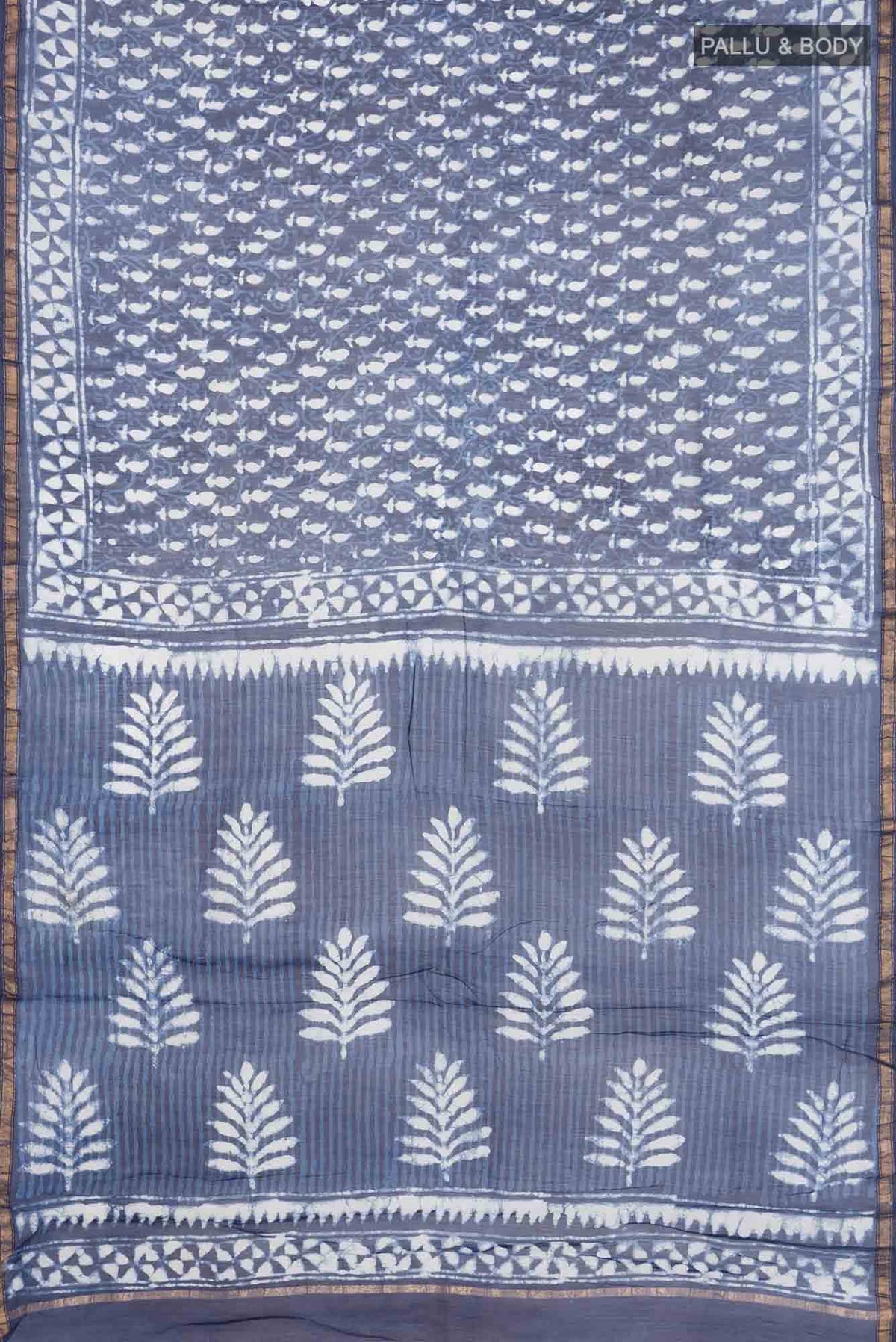 Blue Chanderi Silk Cotton Saree