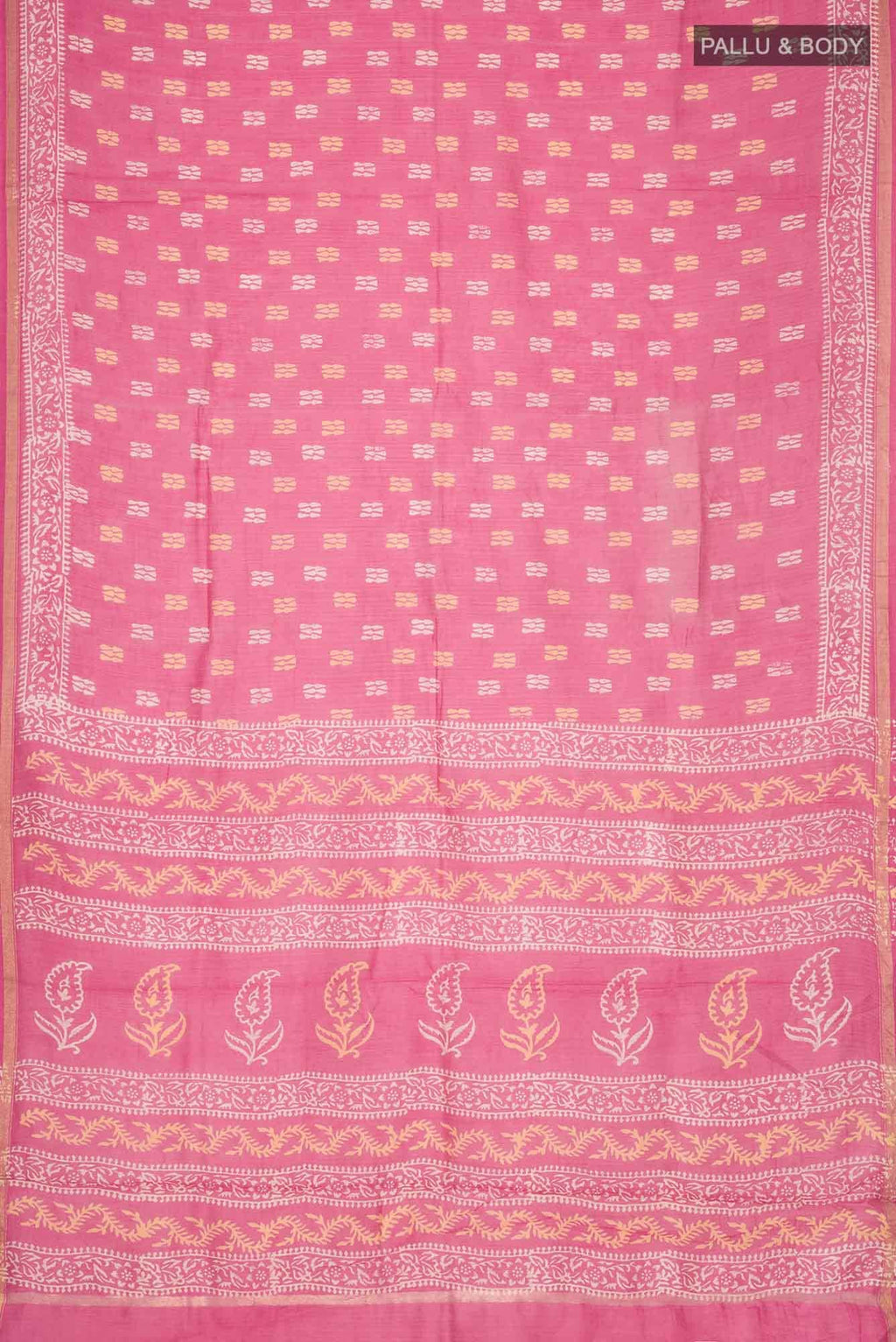 Pink Chanderi Silk Cotton Saree