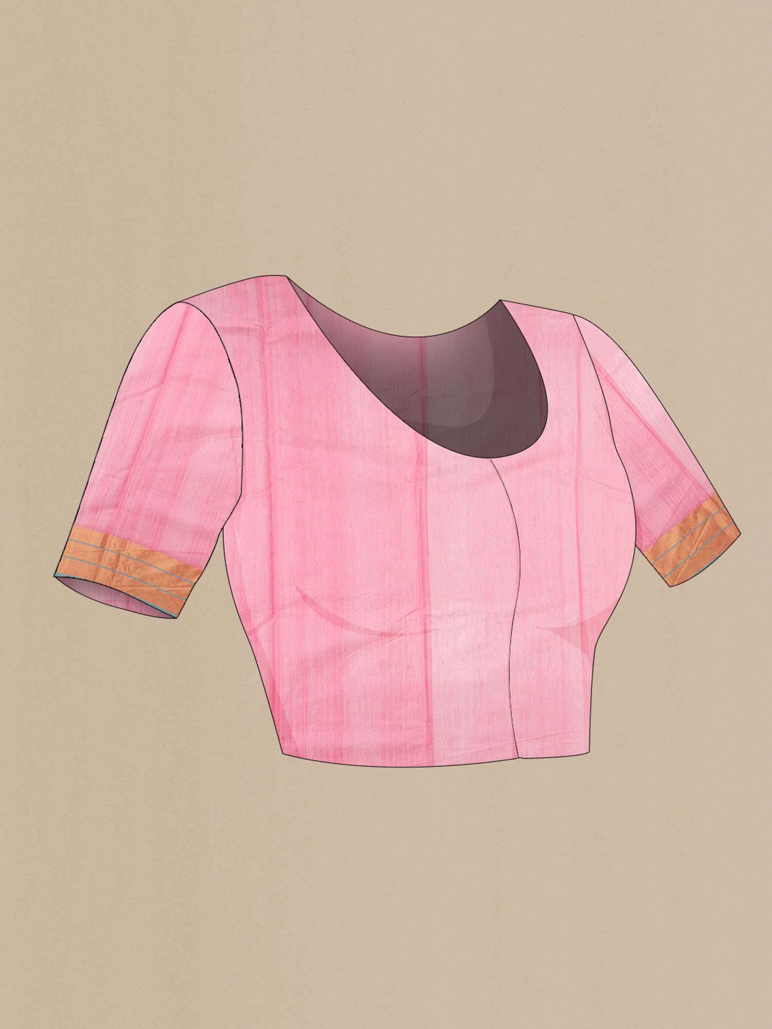 Pink Dual Tone Chanderi Silk Saree