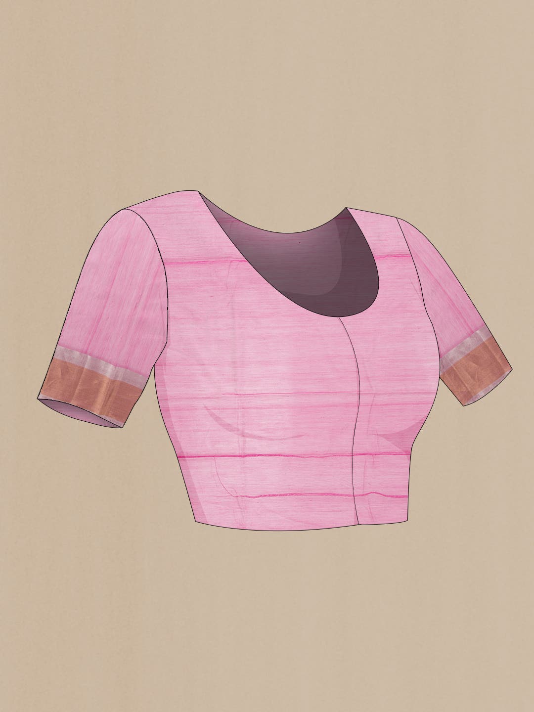 Pink Chanderi Silk Saree