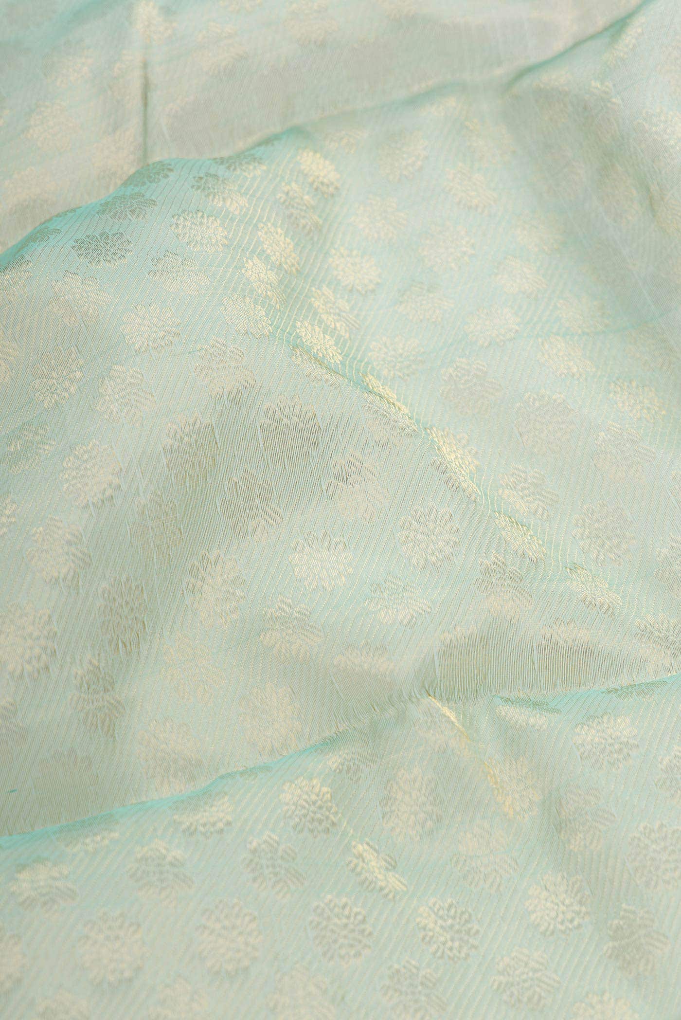Sea Green Dual Tone Chanderi Tissue Silk Saree