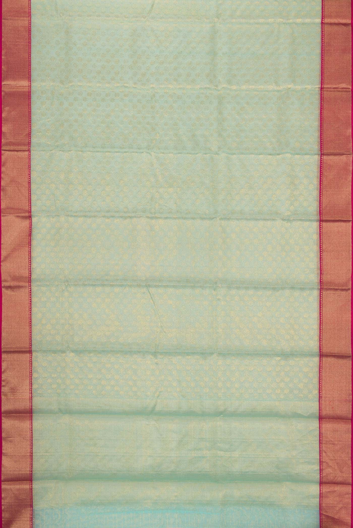 Sea Green Dual Tone Chanderi Tissue Silk Saree