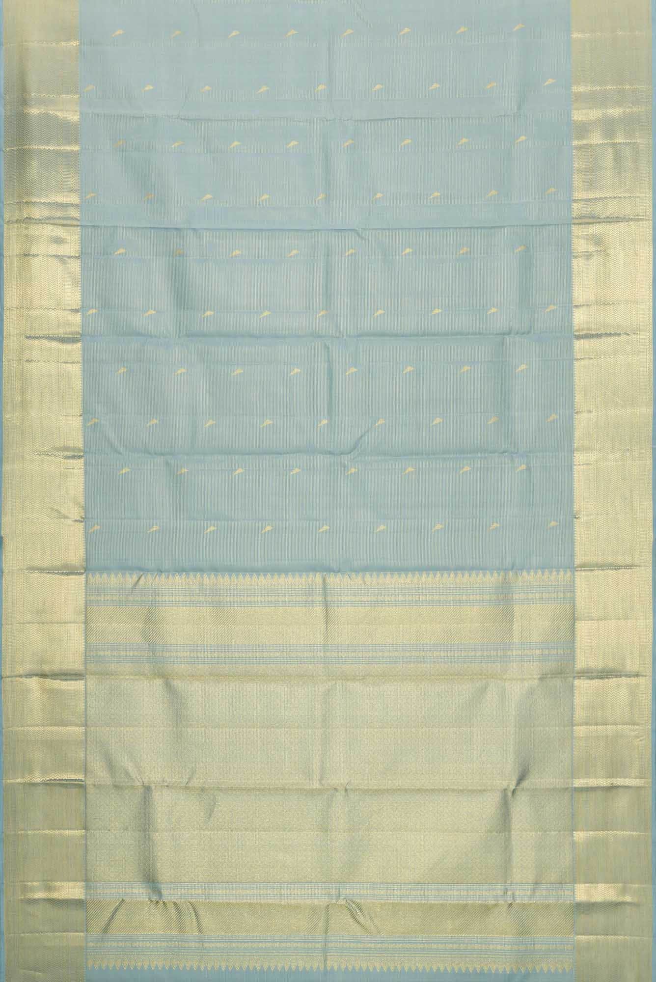 Grey Dual Tone Kanchipuram Silk Saree