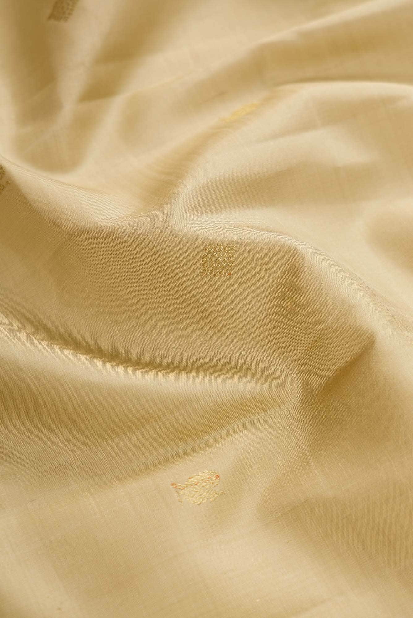 Beige Dual Tone Kanchipuram Silk Saree