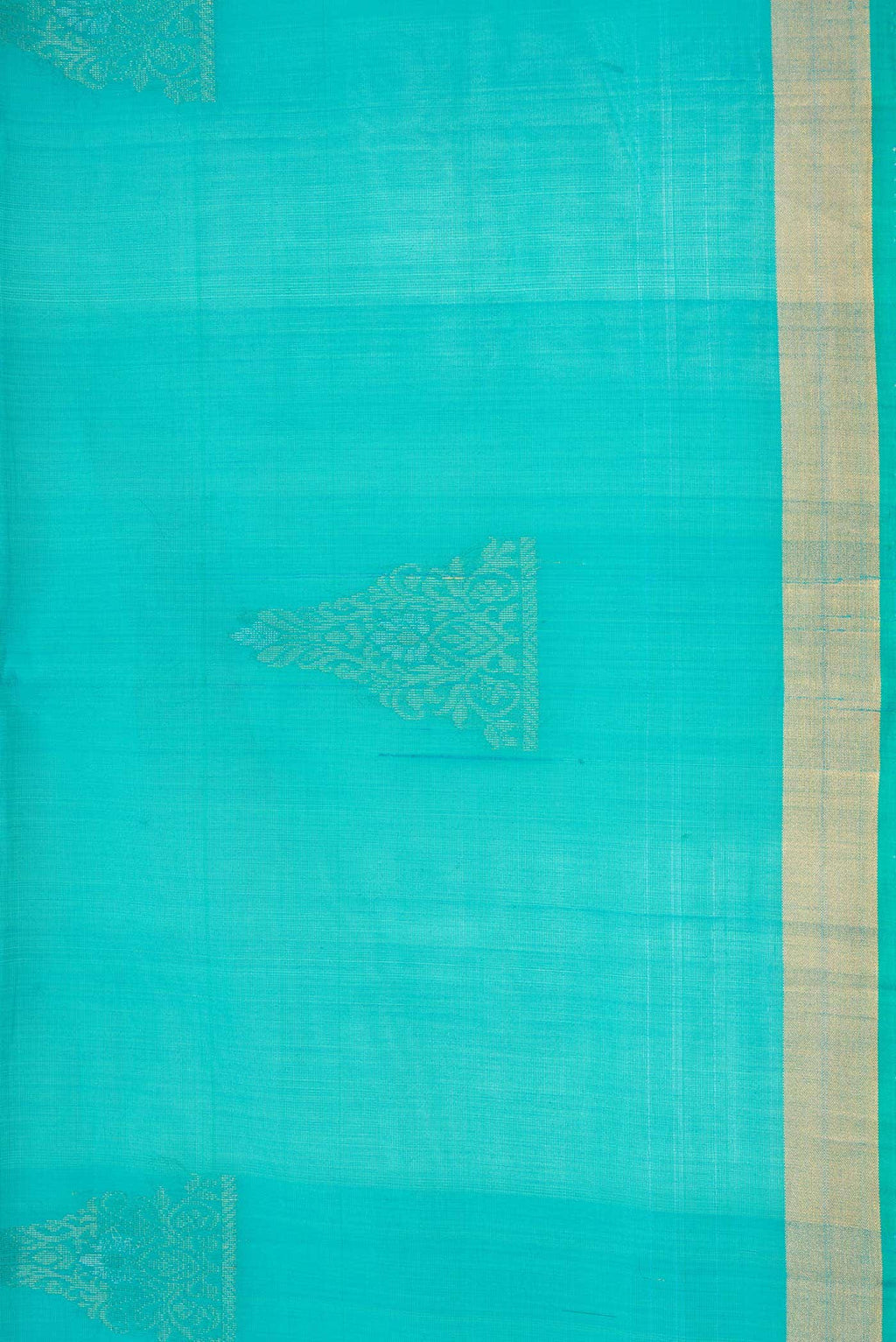 Sky Blue Dual Tone Silk Cotton Saree