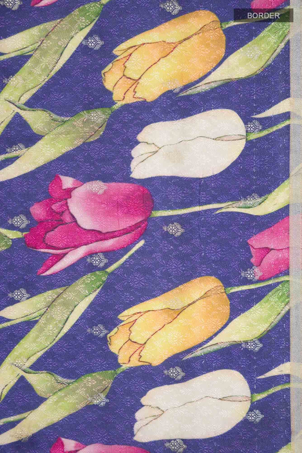 Lavender Tussar Silk Saree