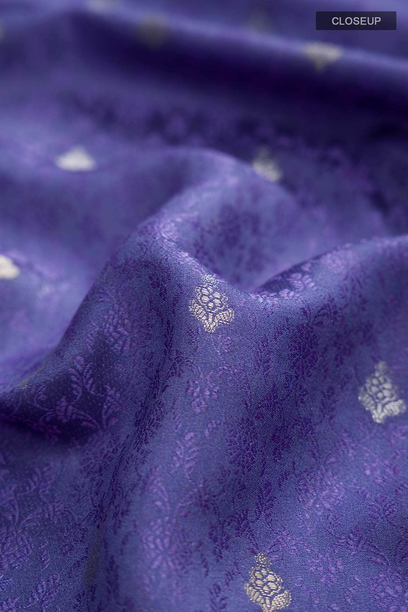 Lavender Tussar Silk Saree