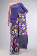 Lavender Tussar Silk Saree