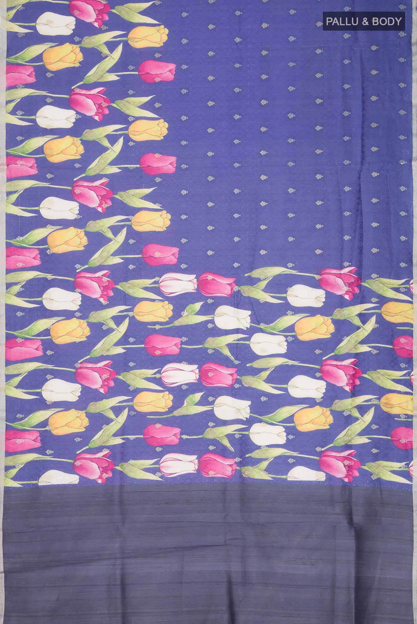 Lavender Tussar Silk Saree
