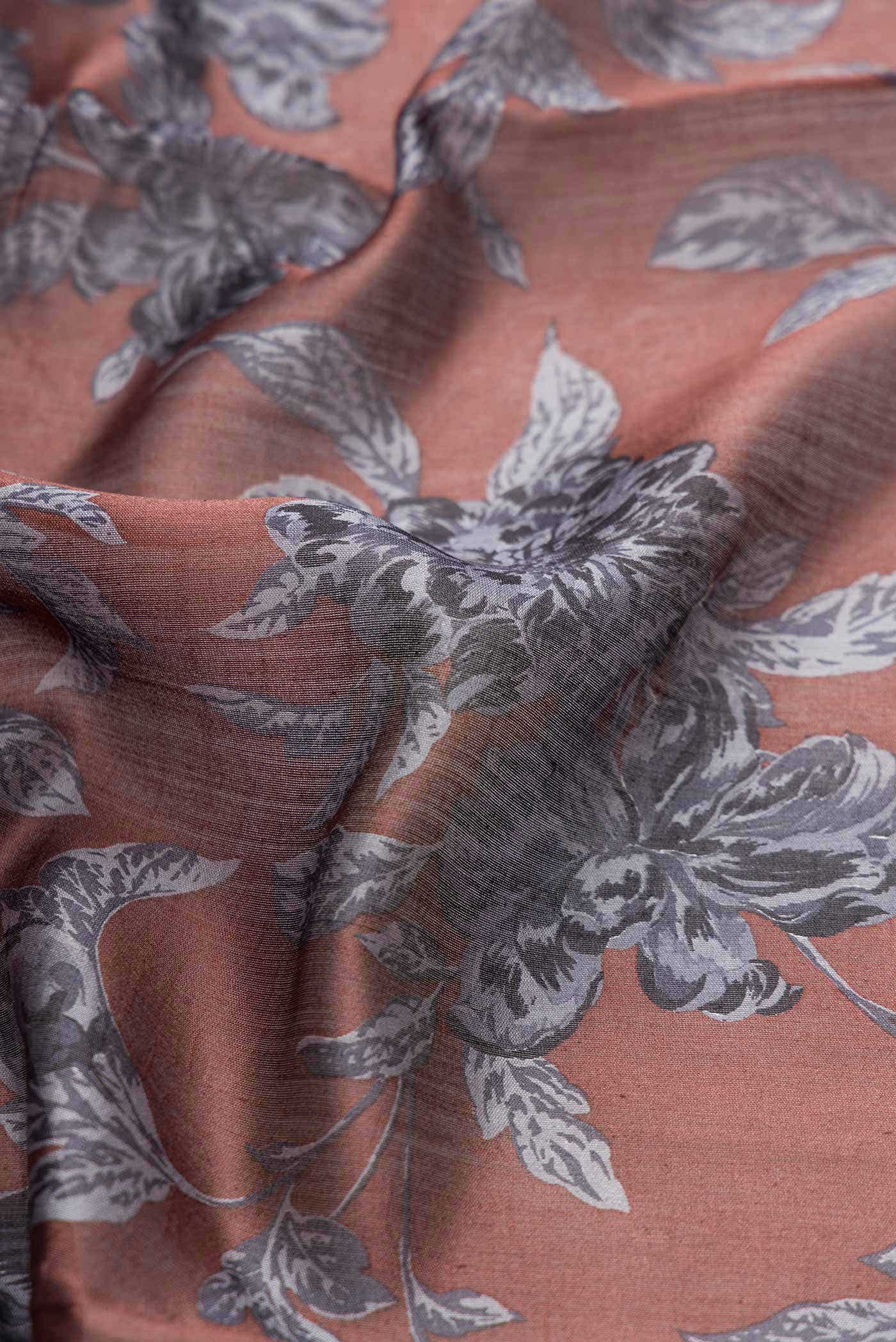 Brown Tussar Silk Saree
