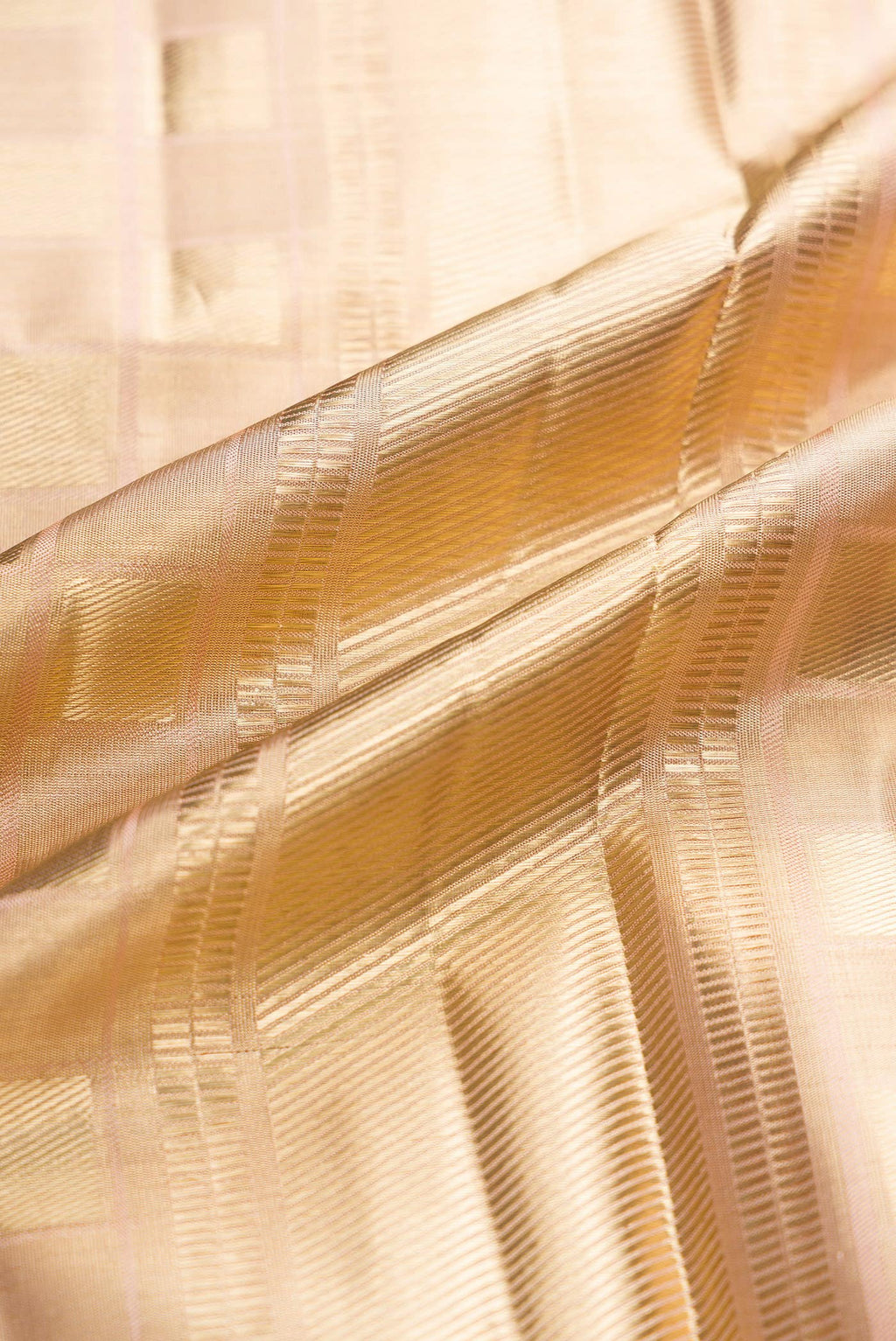 Golden Peach Silk Dhoti With Angavastram (9X 5) Muzham