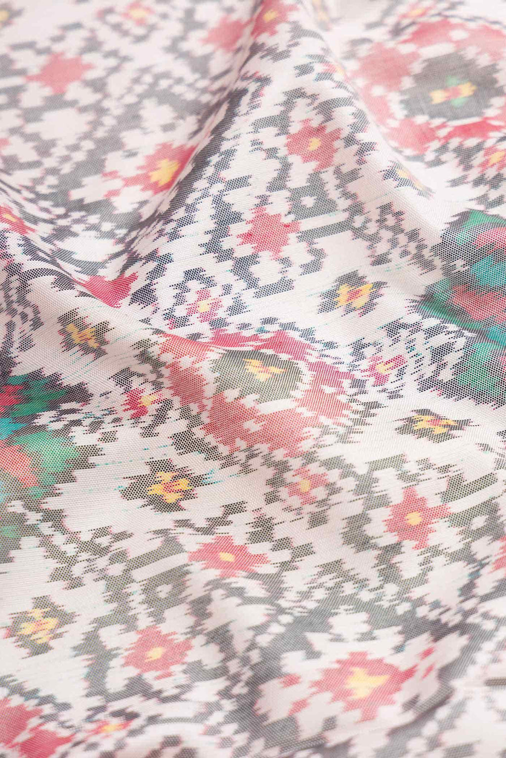 Off White Double Ikat Saree