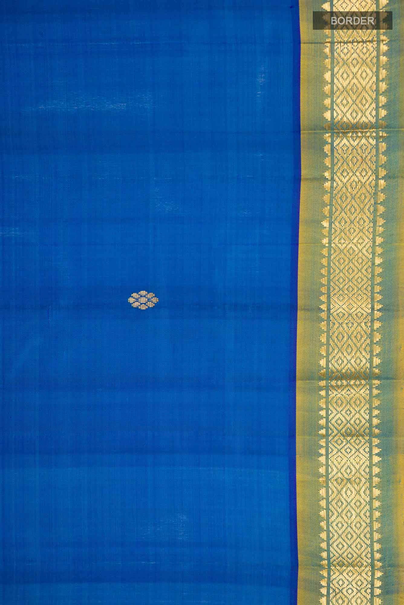 Blue Kanchipuram Silk Saree